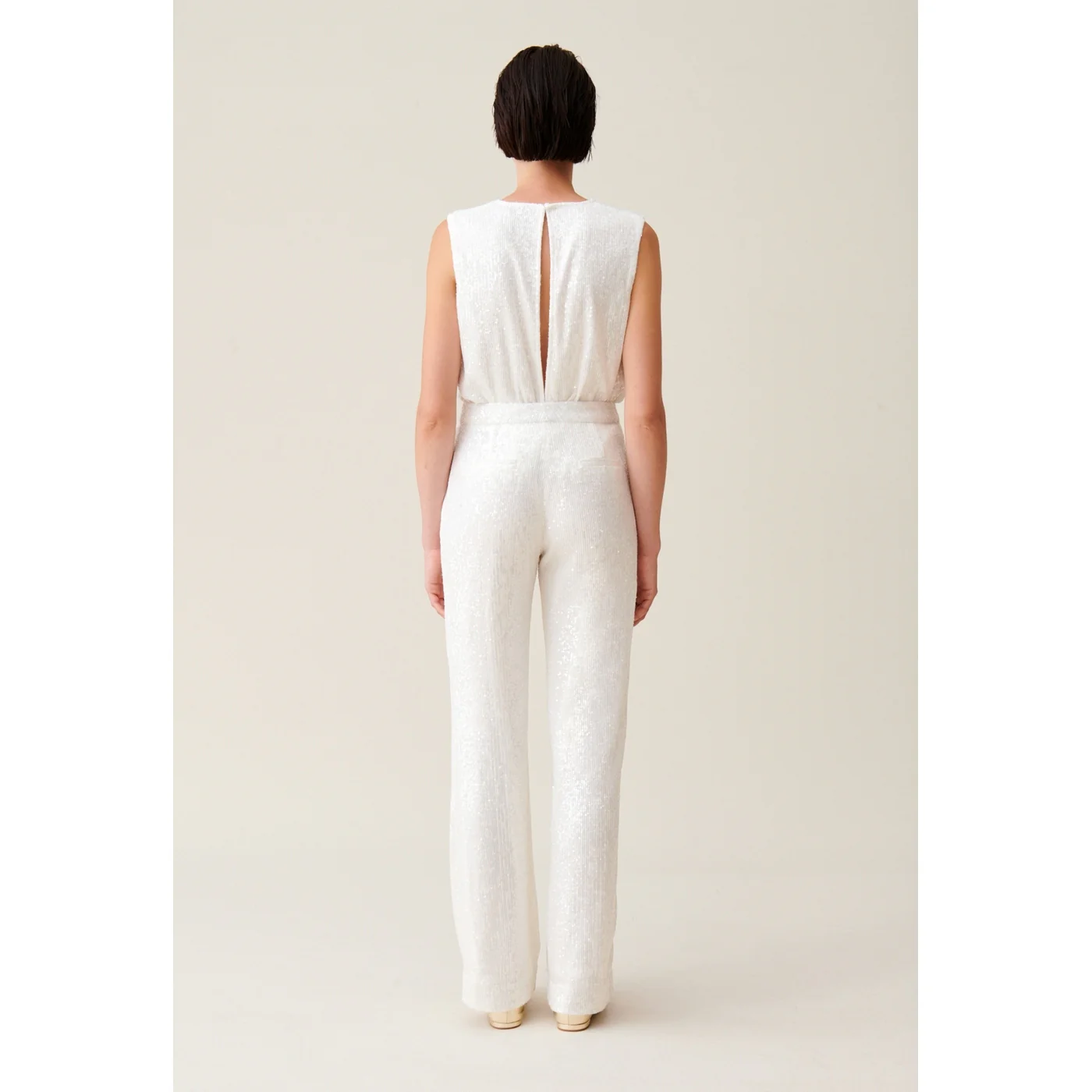 Pantalon Paillette Blanc - Image 4