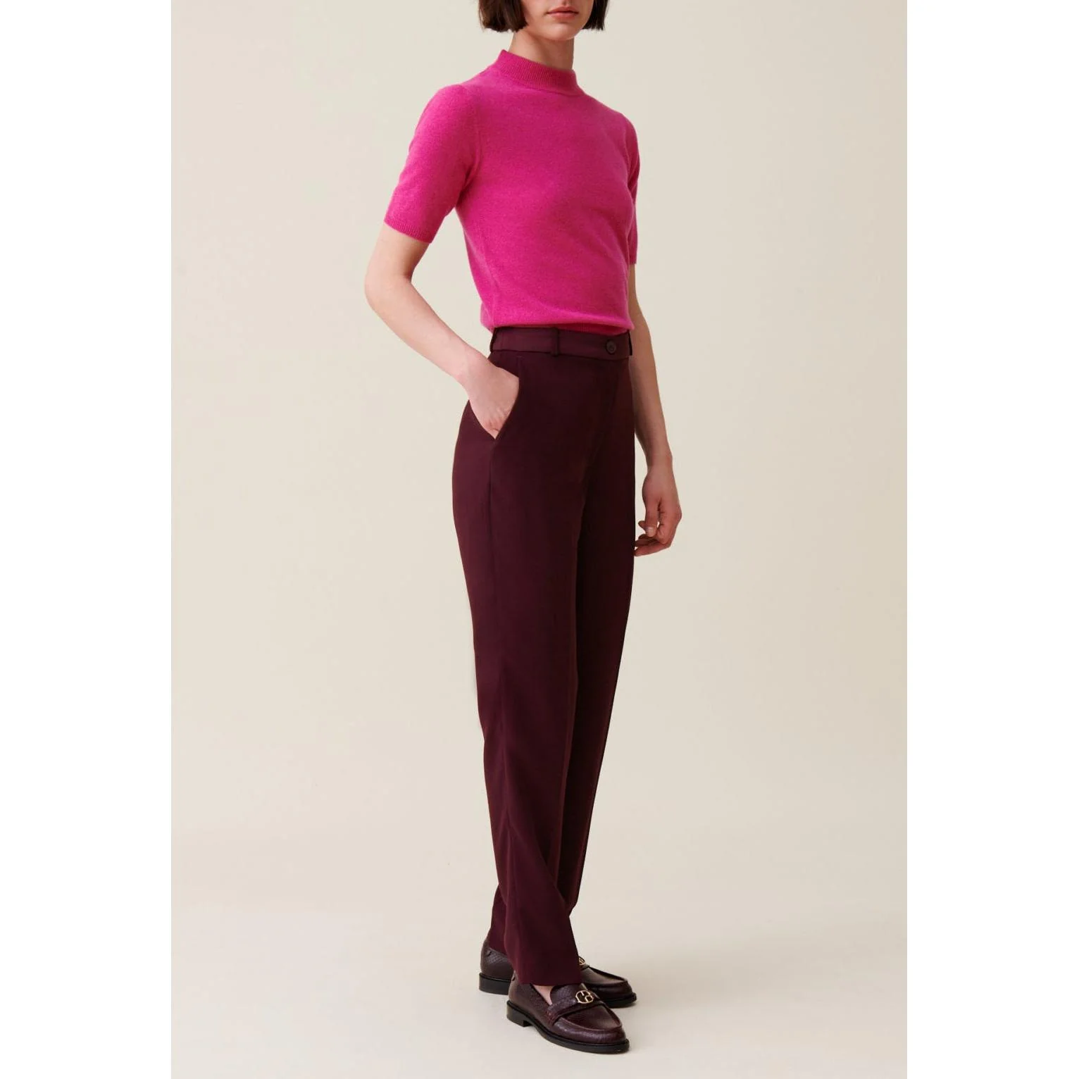 Pantalon Tailleur Coupe Cigarette - Image 3