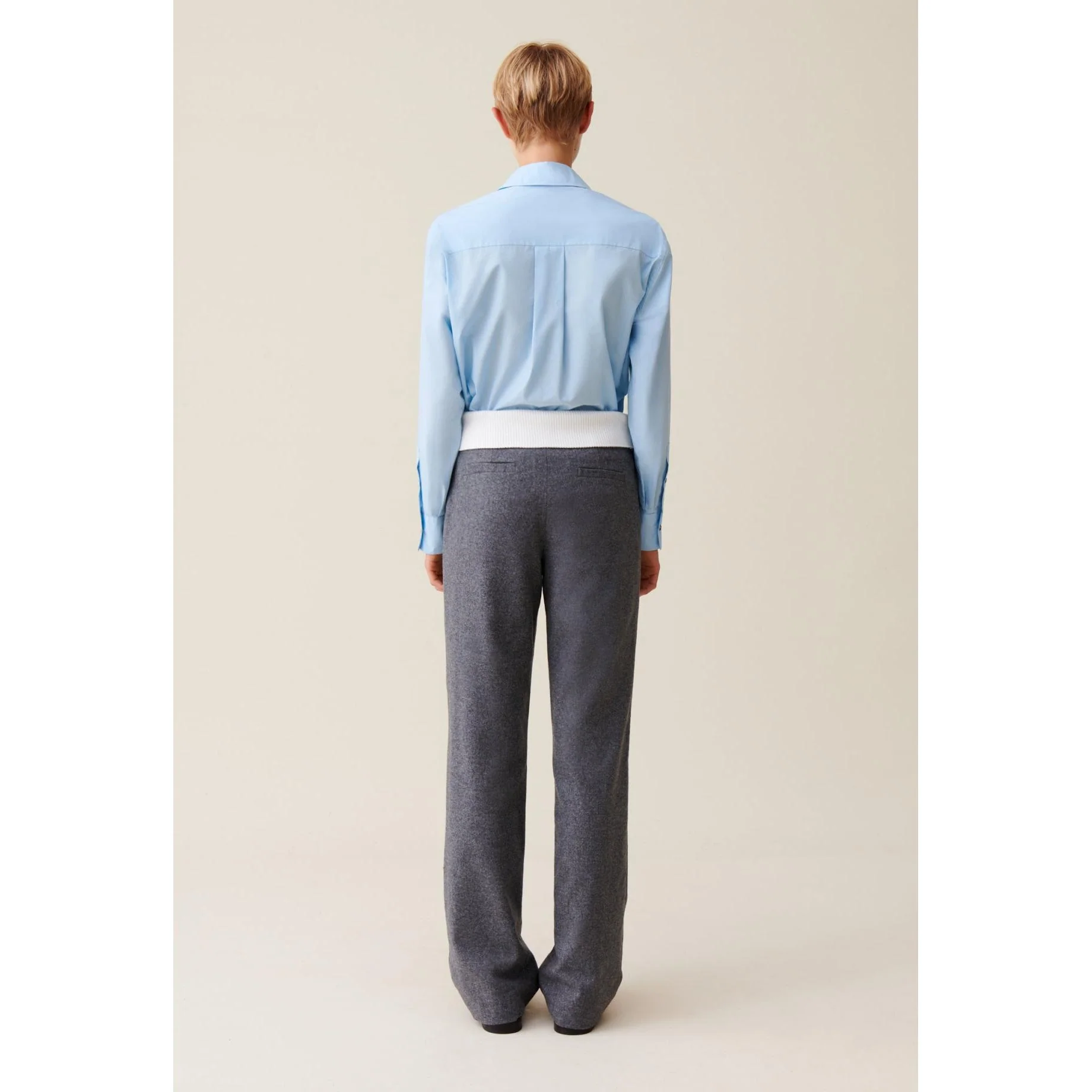 Pantalon Droit Ceinture Contrastée - Image 4