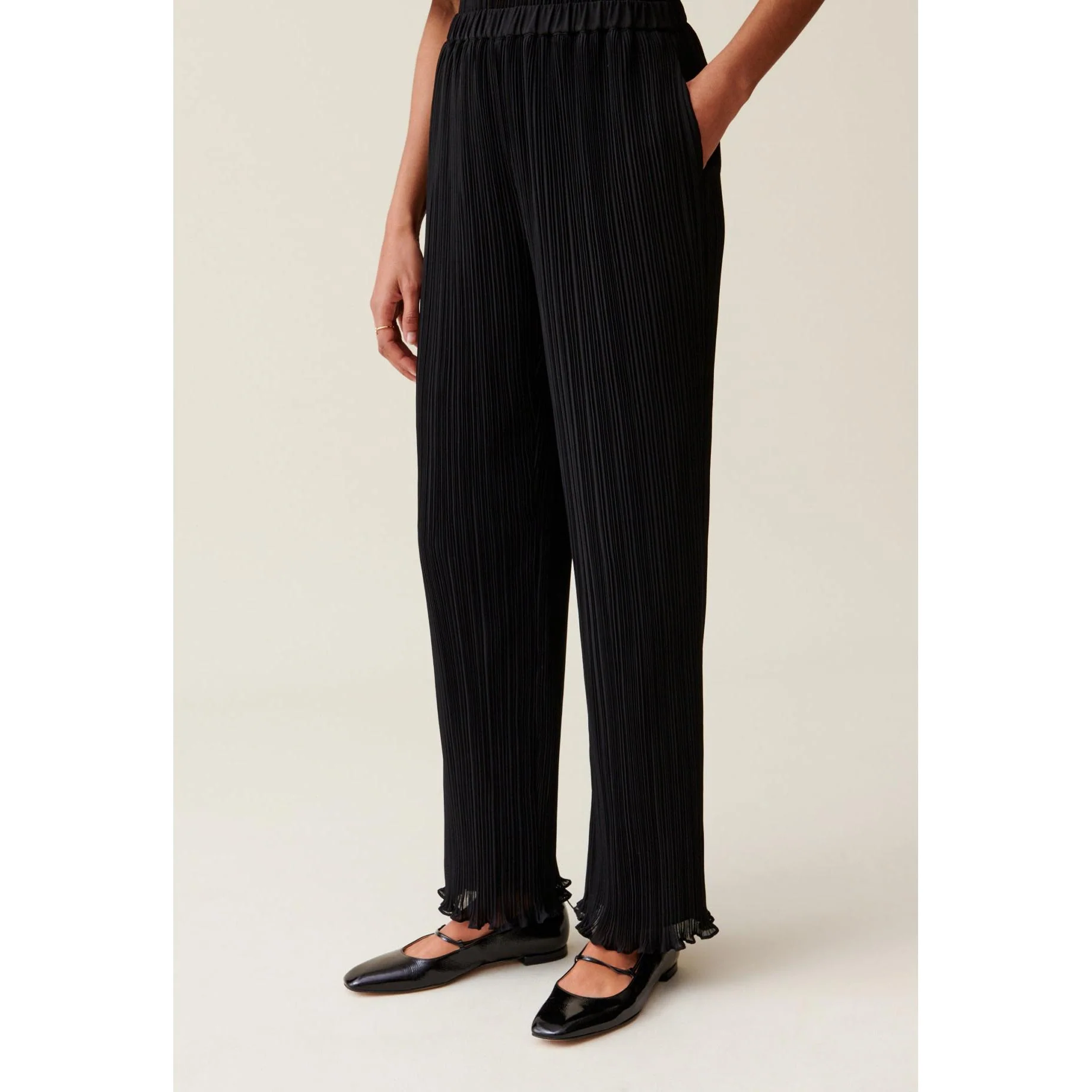 Pantalon Fluide Plissé Volanté - Image 2