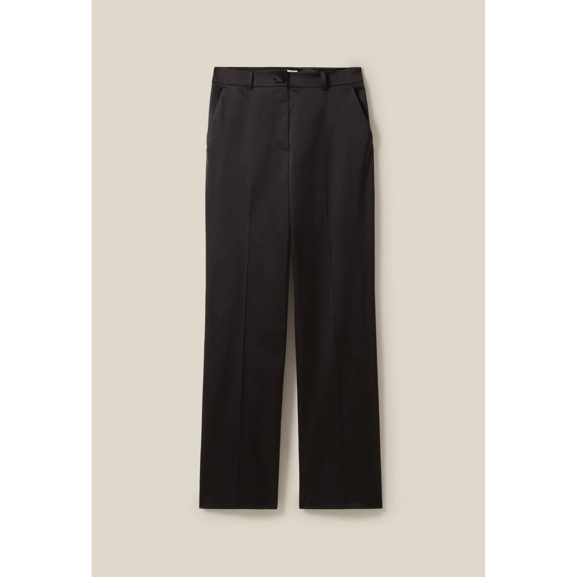 Pantalon Satiné Slim Droit Noir - Image 6