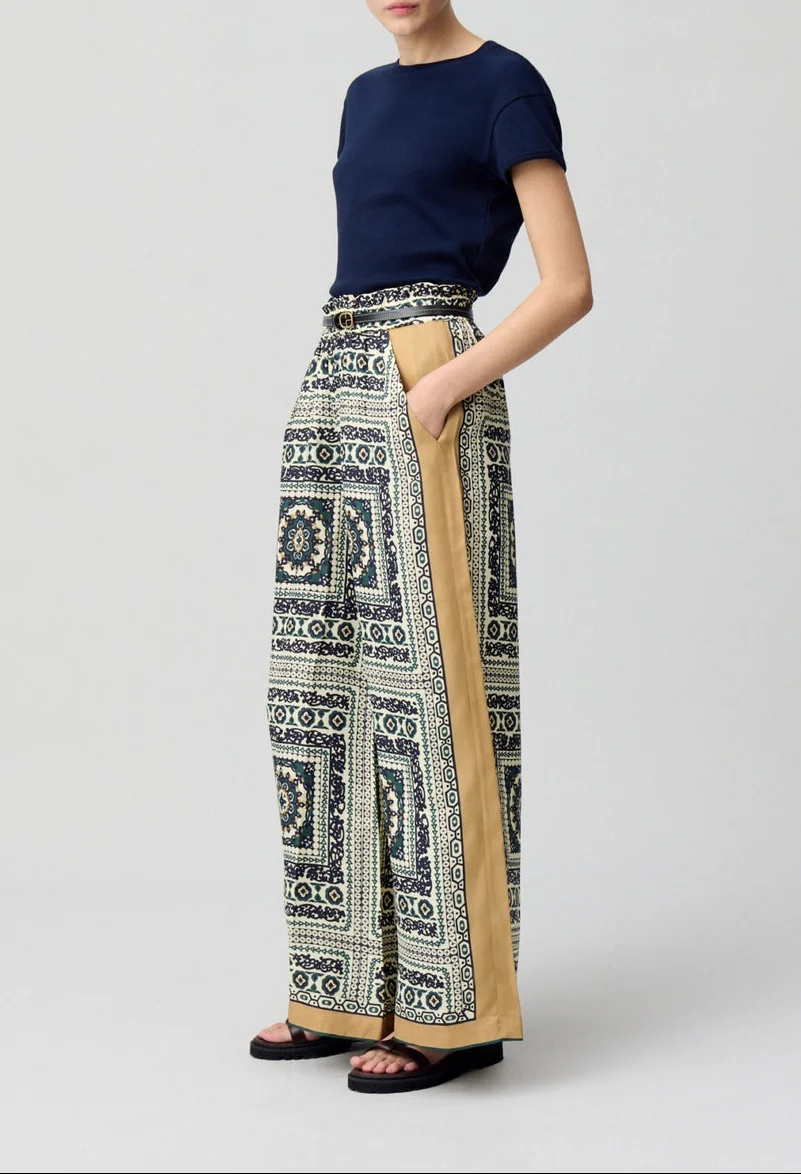 Pantalon Pantinfoulard Print Fonce - Image 3