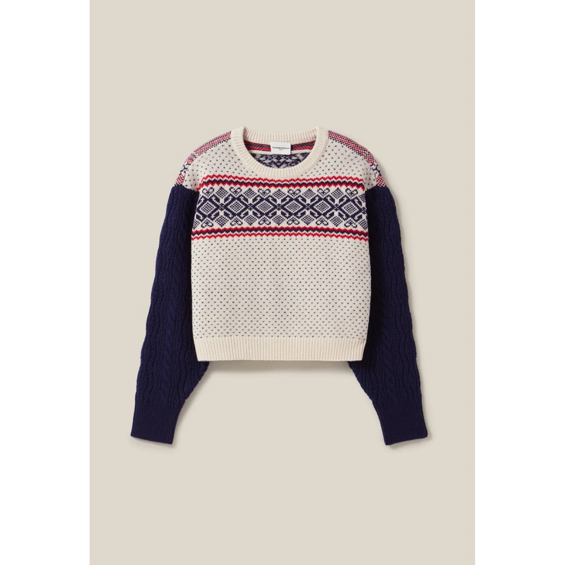 Pull Maille Motifs Col Rond - Image 7