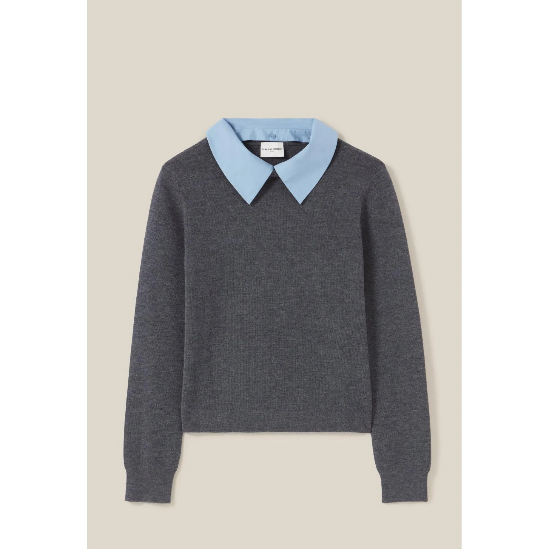 Pull Laine Col Chemise Amovible - Image 7