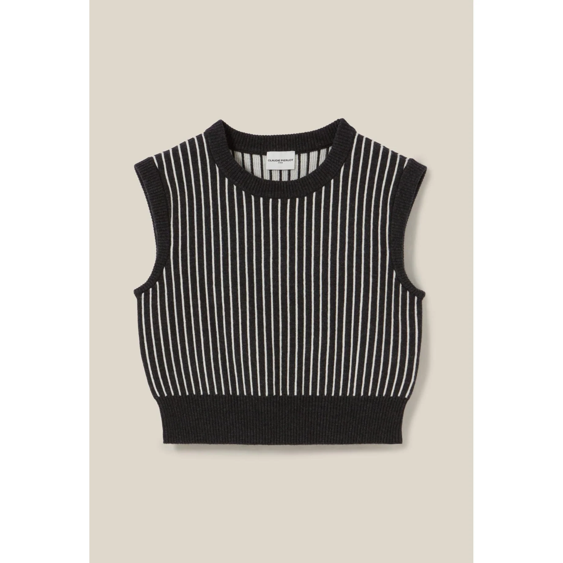 Pull Rayé Sans Manches Maille - Image 7
