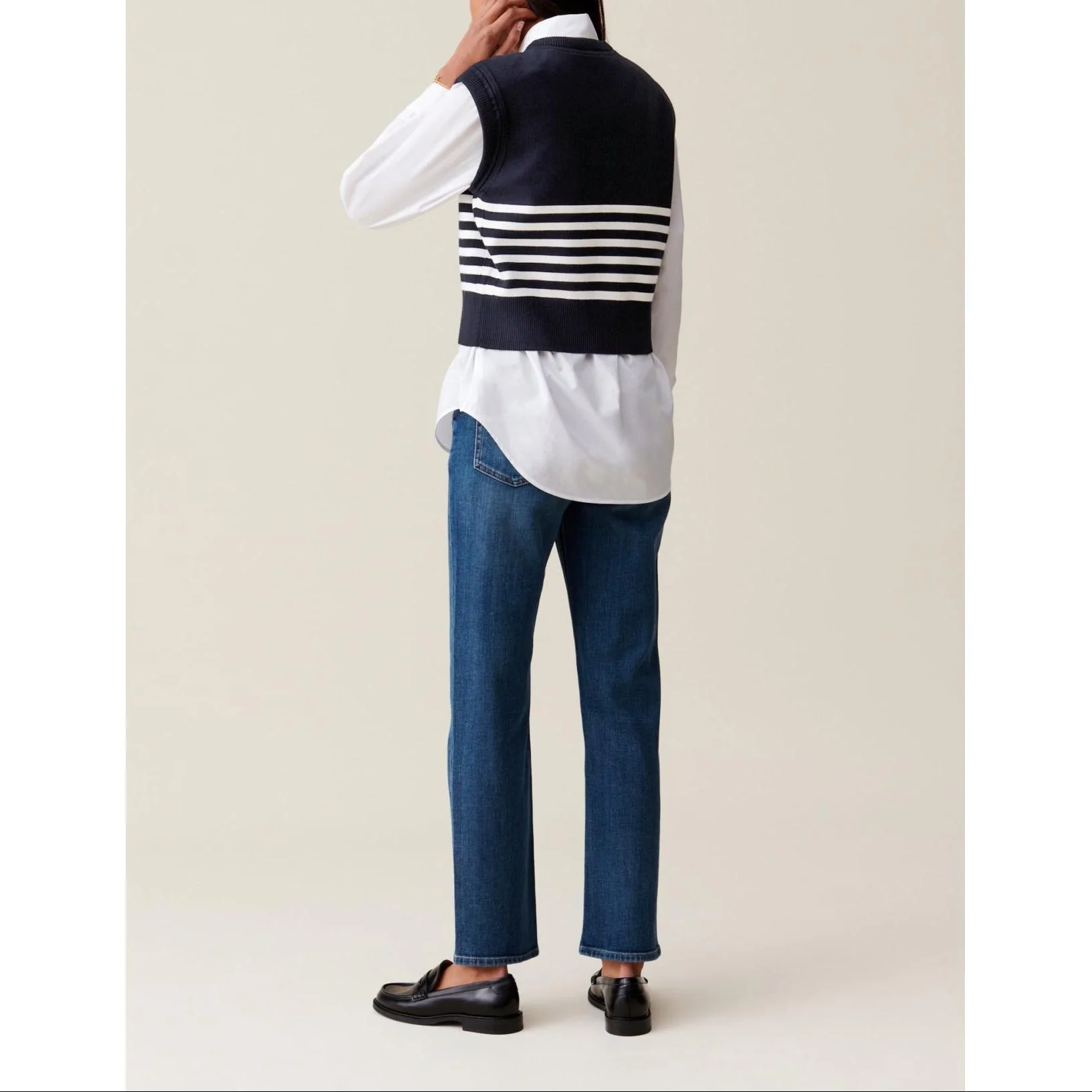 Pull Jean Toto Rayé Sans Manches - Image 4
