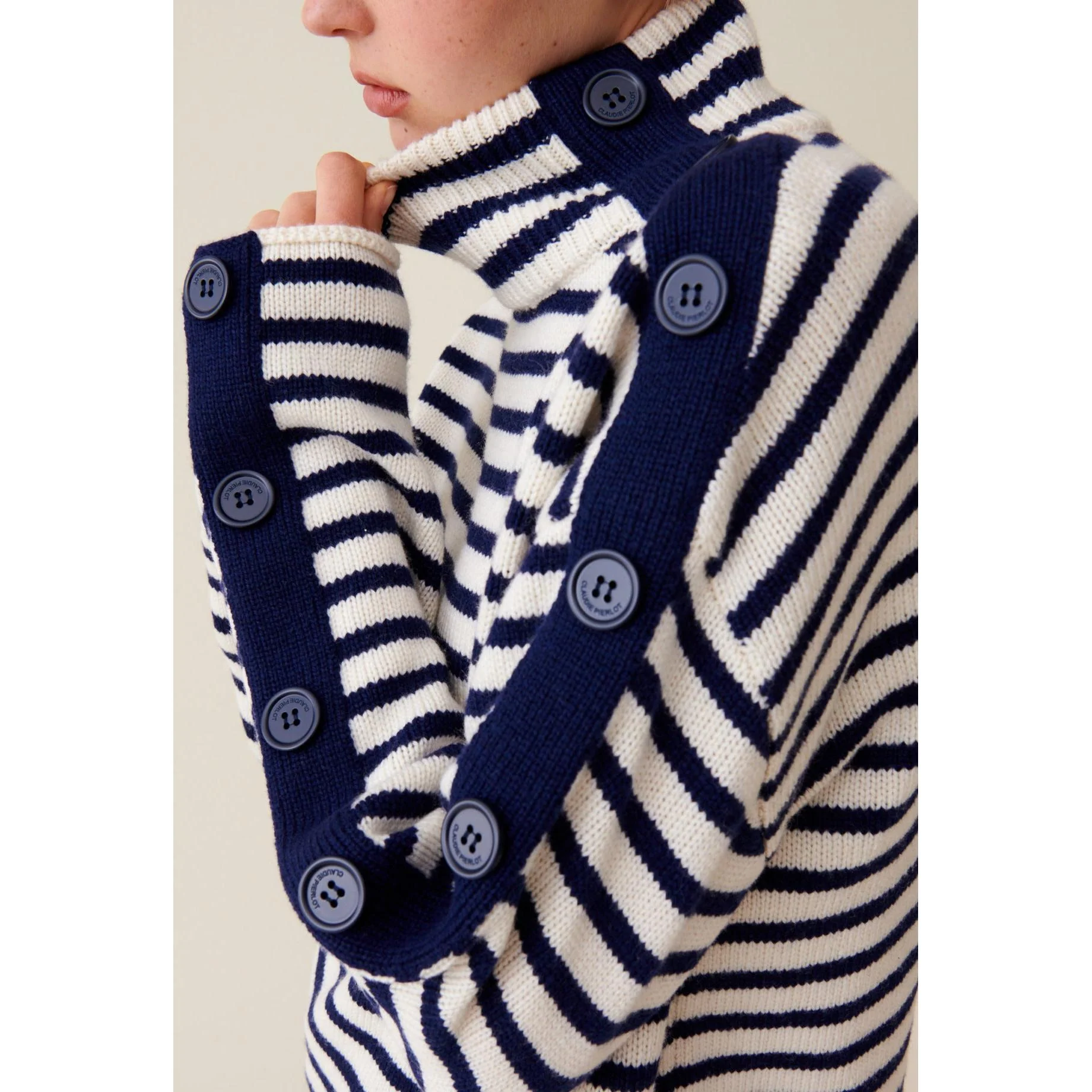 Pull Marinière Col Montant - Image 3