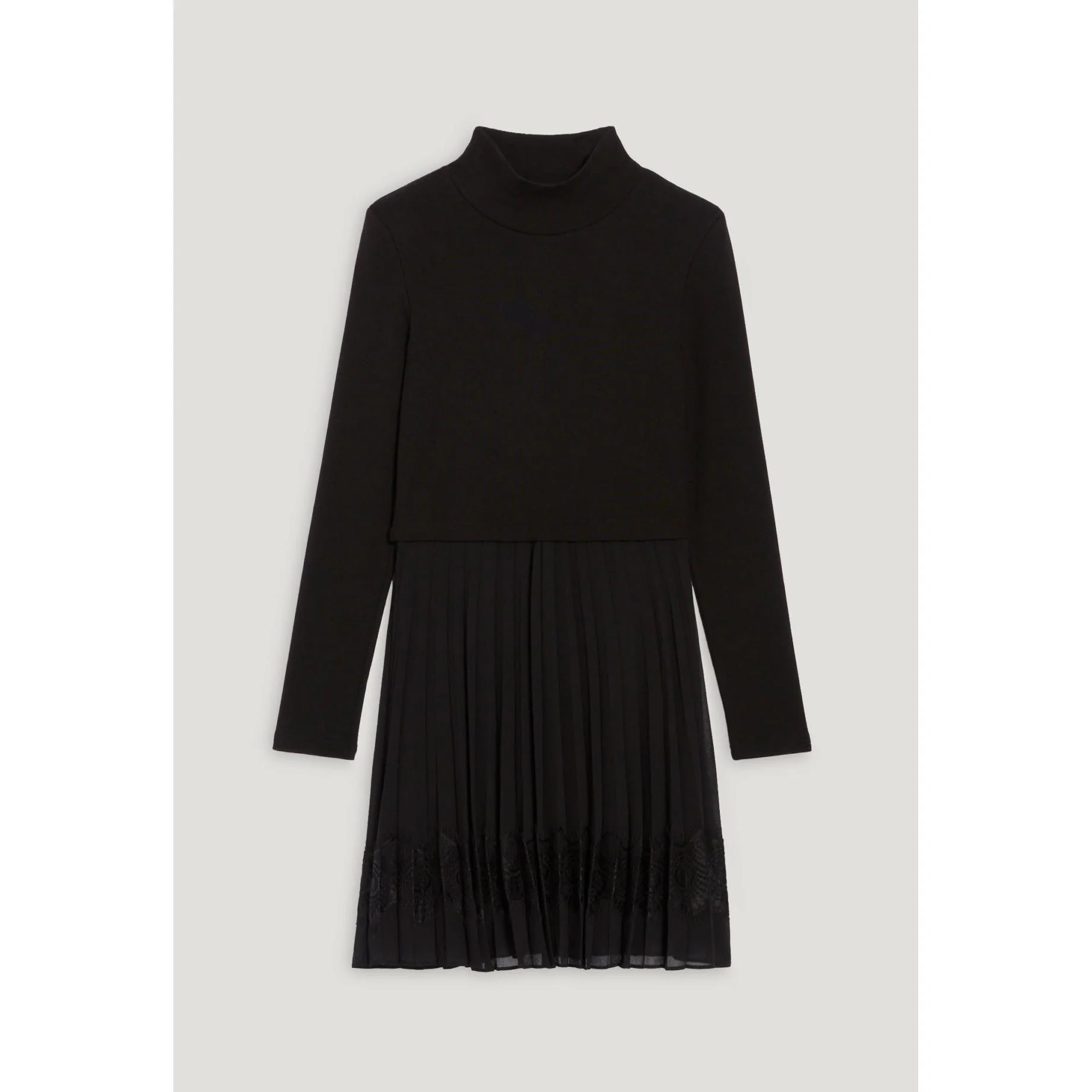 Robe Twist Courte Plissée Noire - Image 6