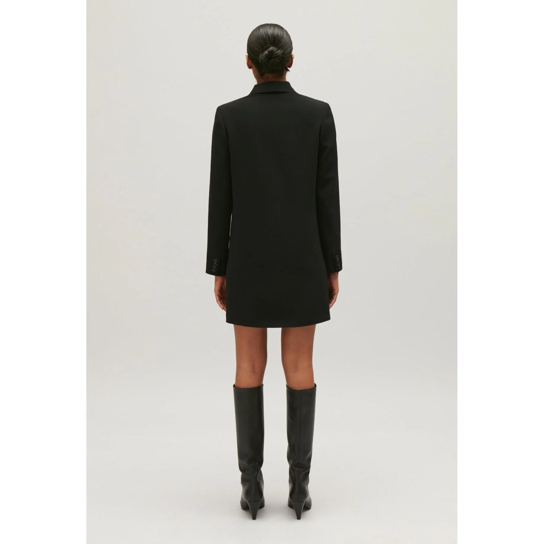 Robe Courte Tailleur Noir - Image 3