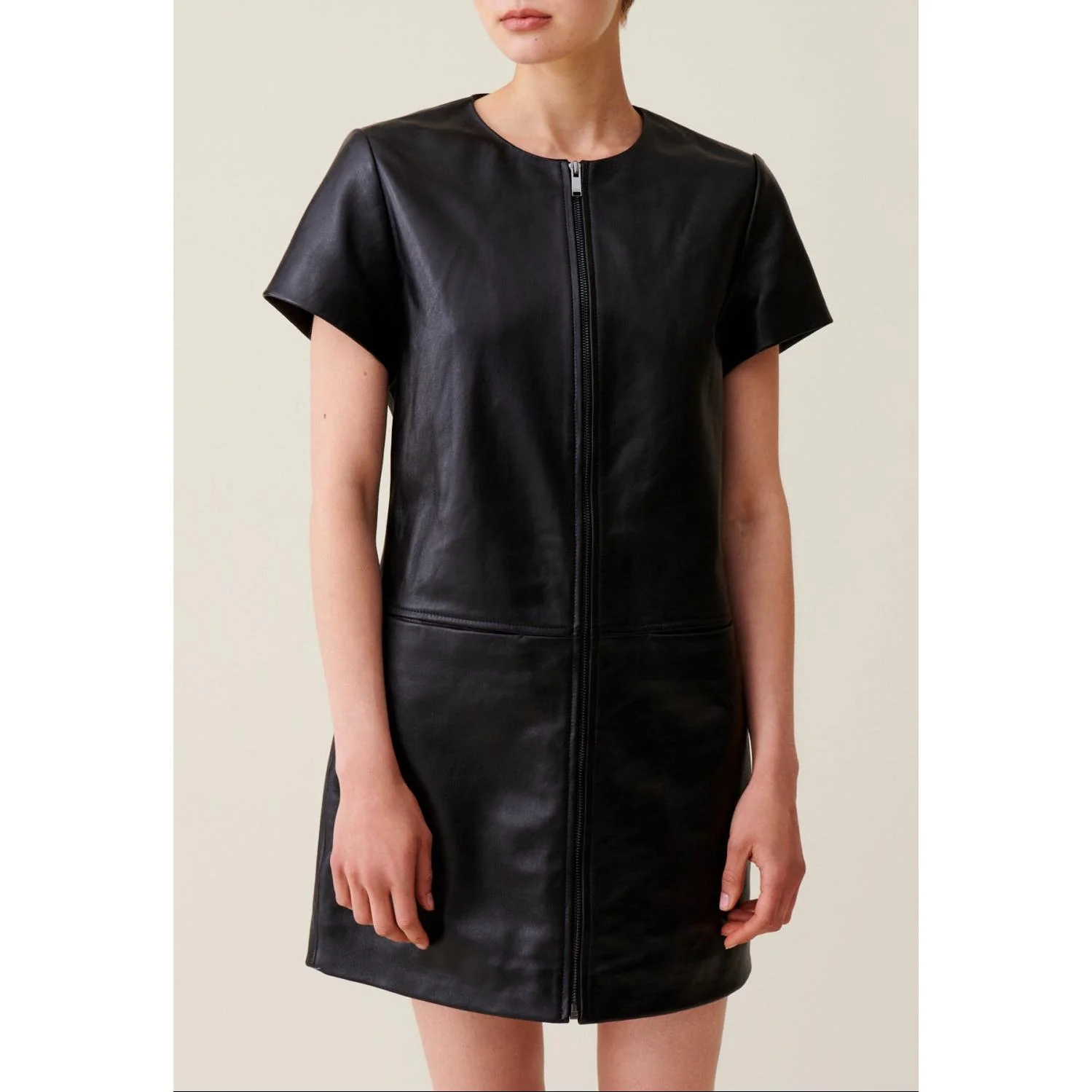 Robe Cuir Courte Zippée - Image 4