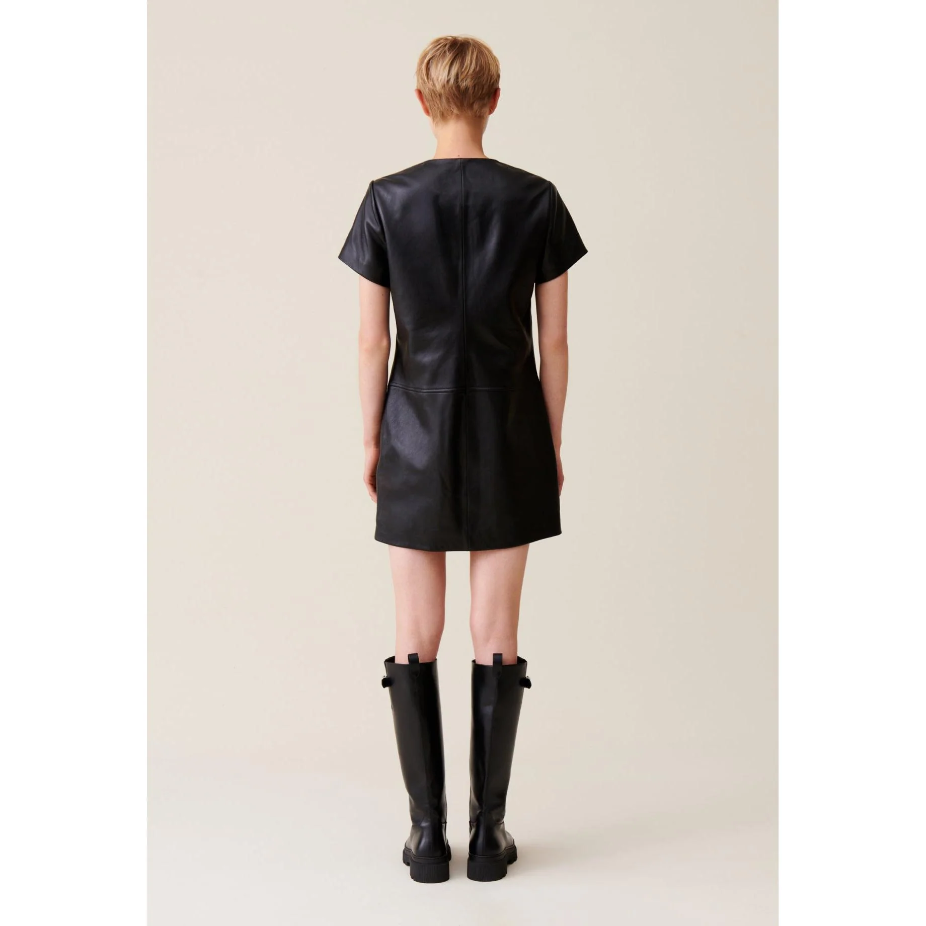 Robe Cuir Courte Zippée - Image 5