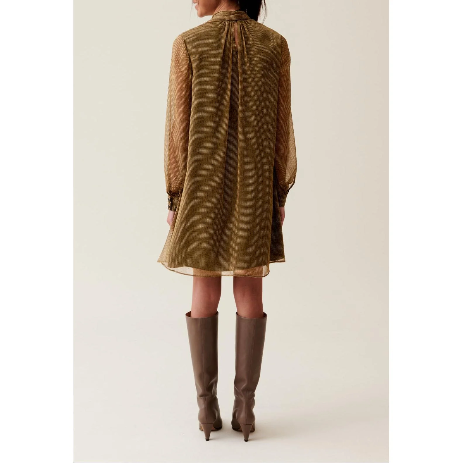 Robe Fluide Col Lavallière - Image 4