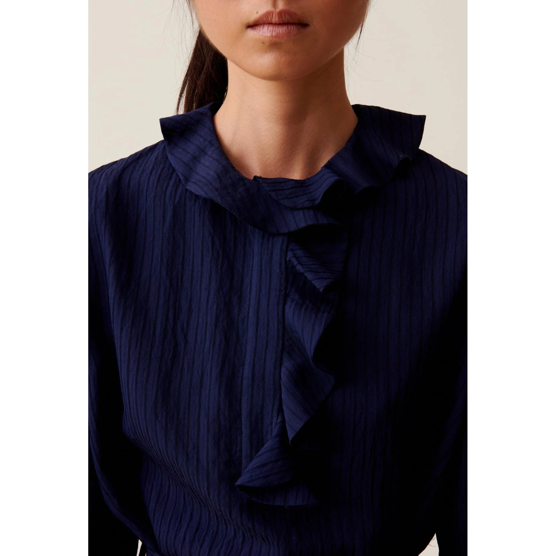 Robe Rayures Volants Marine - Image 3
