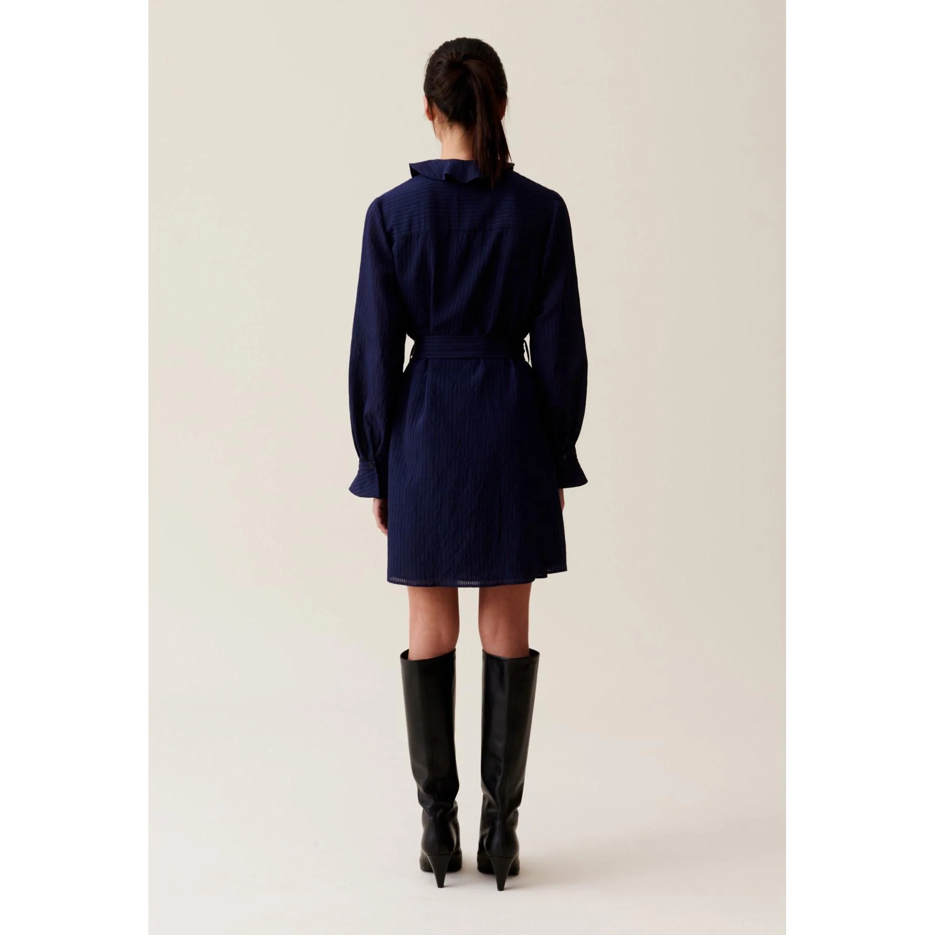 Robe Rayures Volants Marine - Image 4