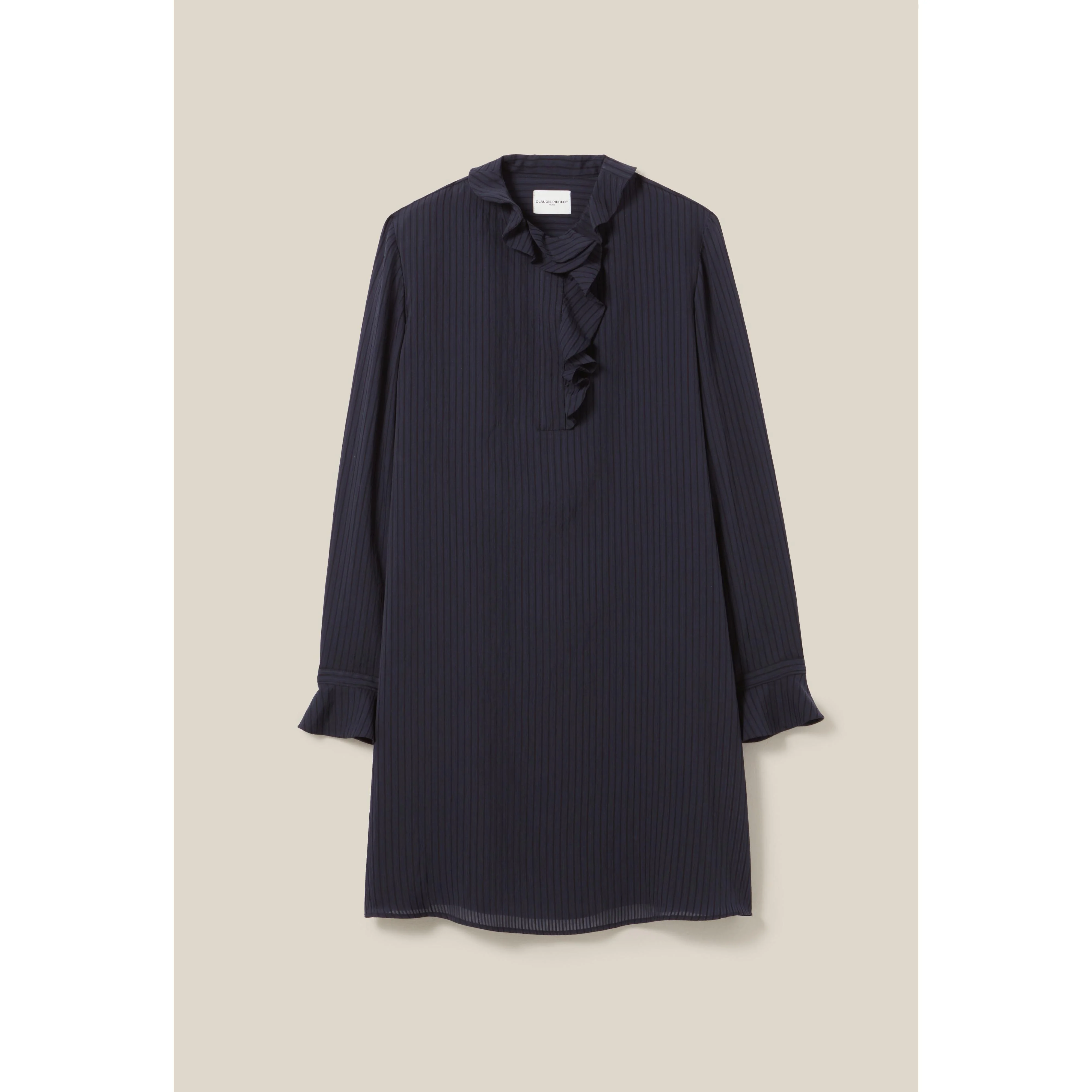 Robe Rayures Volants Marine - Image 6