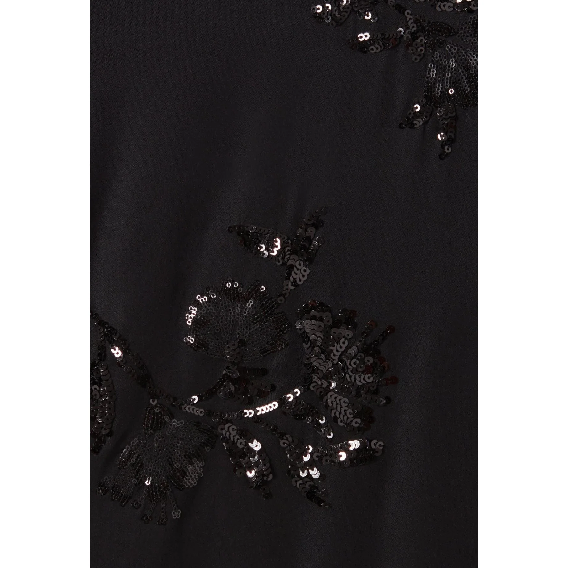 Robe Courte Noire Sequins Brodés - Image 6