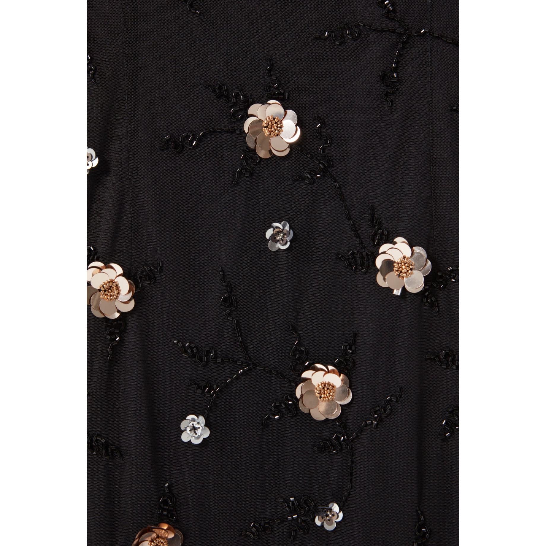 Robe Longue Fluide Sequins Brodés - Image 6