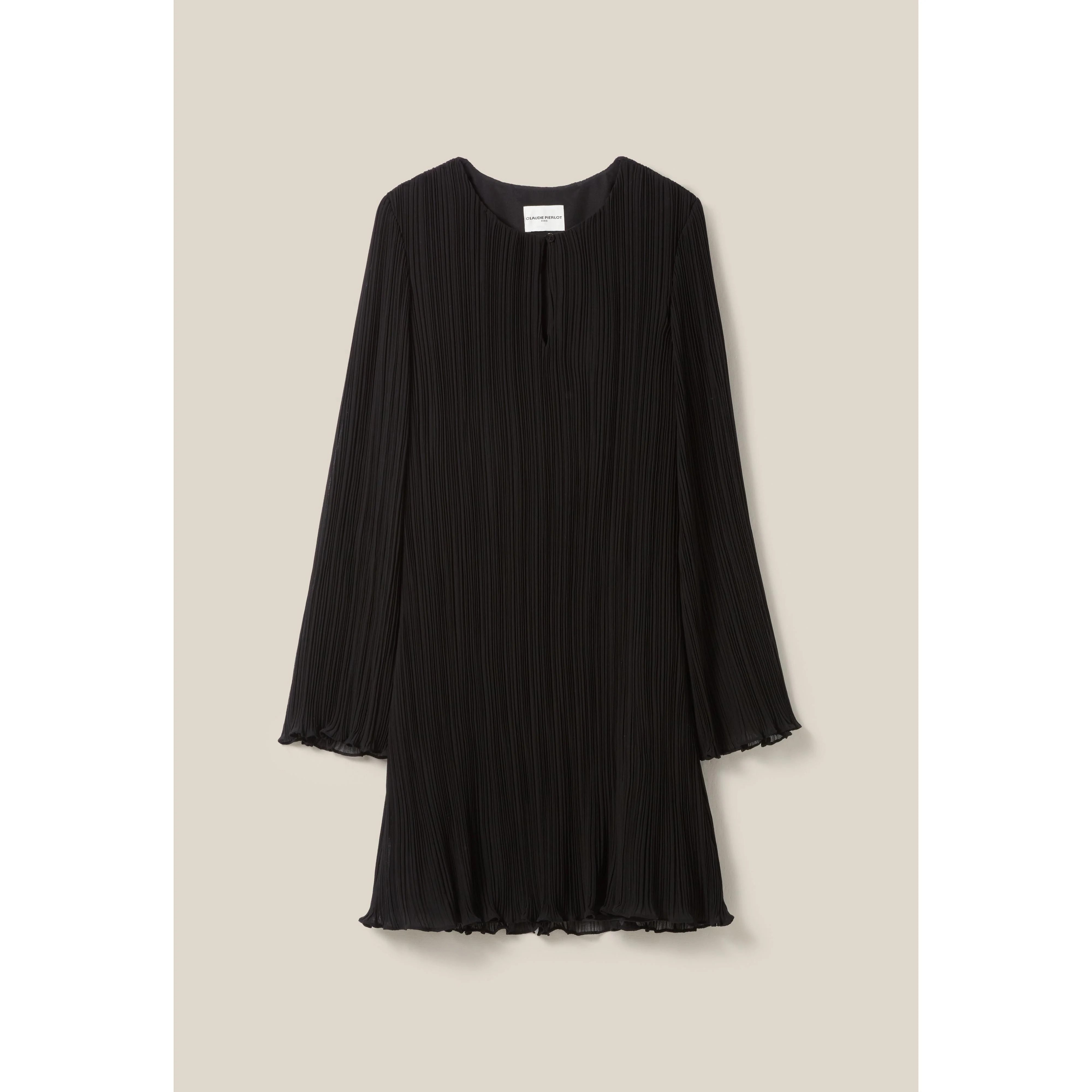 Robe Courte Plissée Manches Longues - Image 7