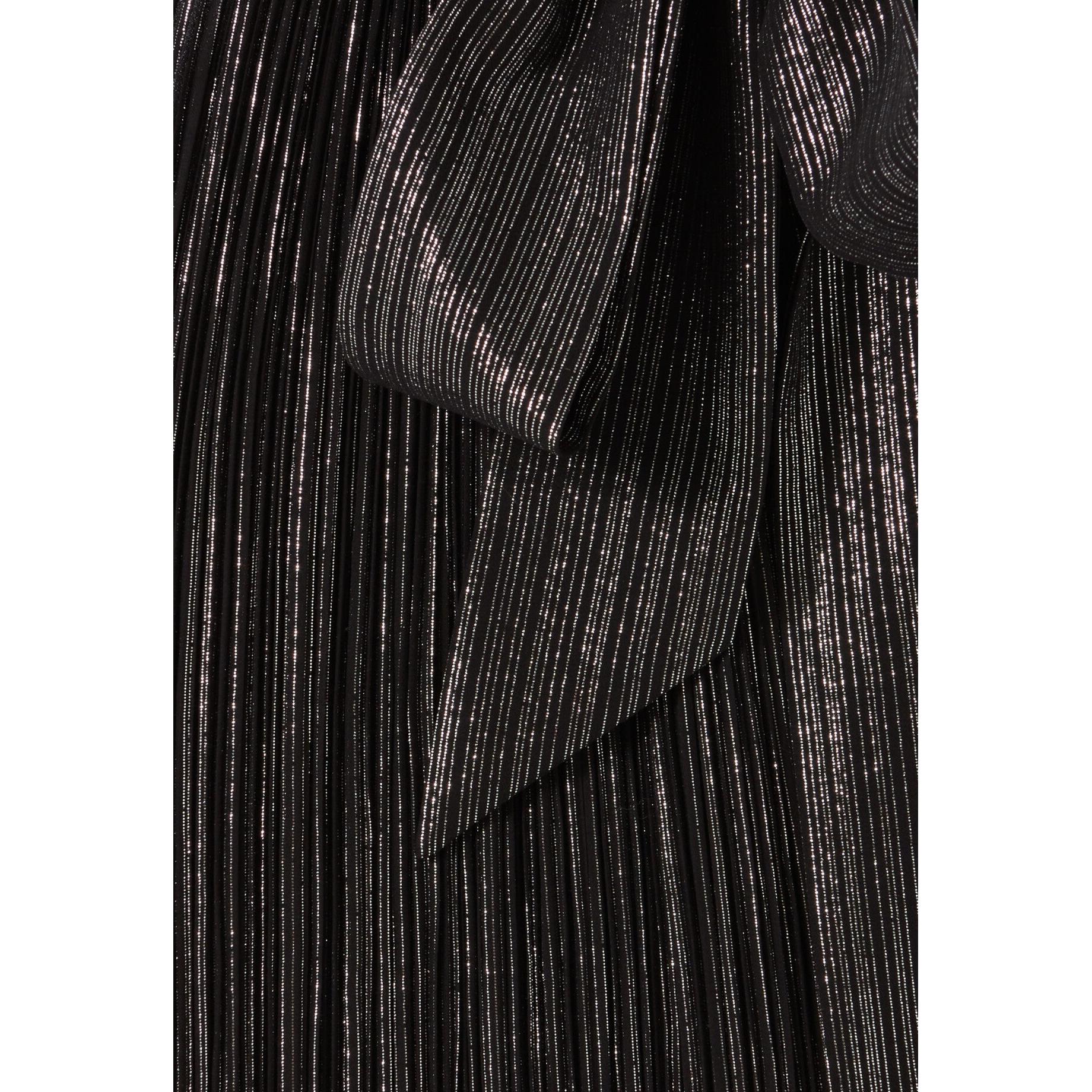 Robe Courte Plissée Argentée - Image 7