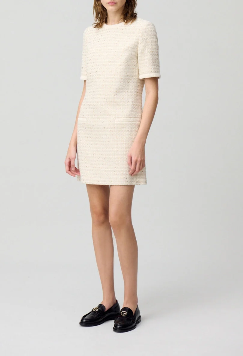 Robe Rimetweed Ecru - Image 2