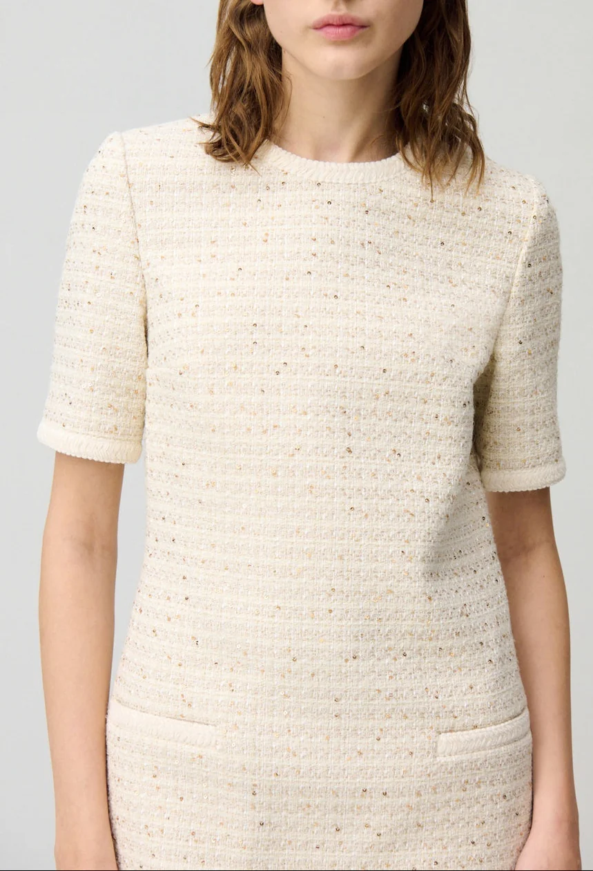 Robe Rimetweed Ecru - Image 3