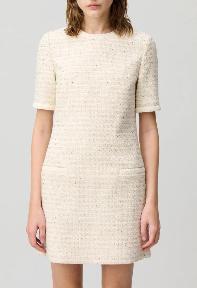 Robe Rimetweed Ecru - Image 4