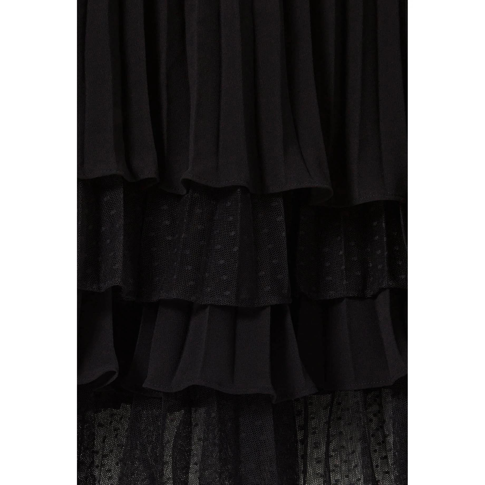 Robe Courte Noire Volantée - Image 11