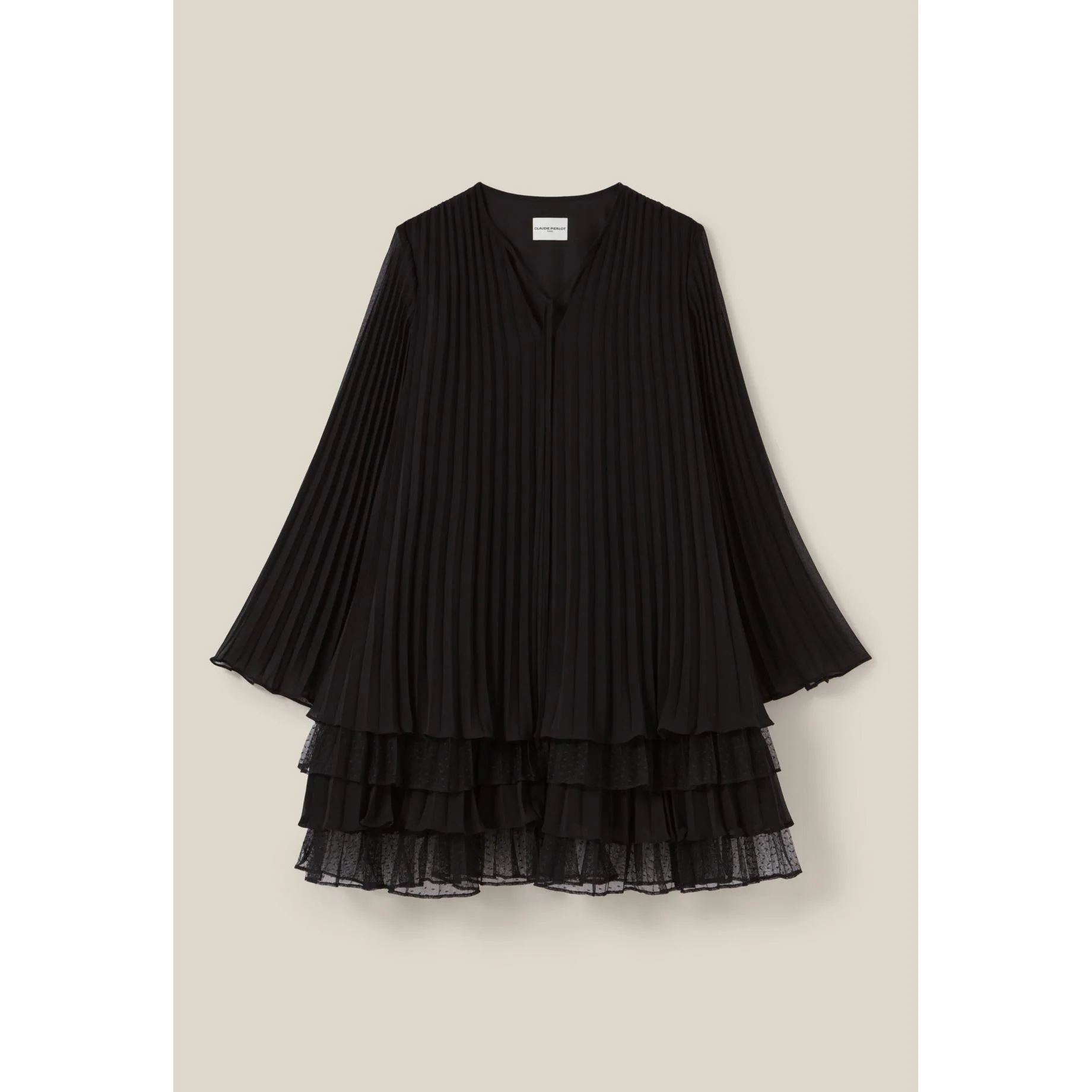 Robe Courte Noire Volantée - Image 12