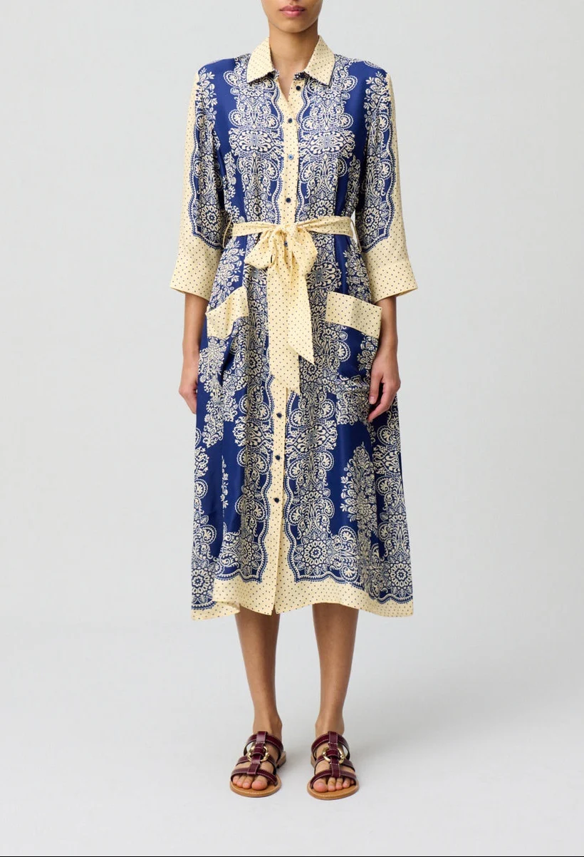 Robe Ravinbandana Print Fonce - Image 4