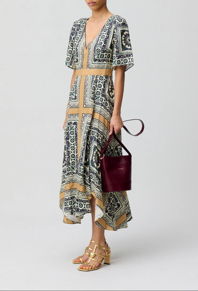 Robe Rombifoulard Print Fonce - Image 2