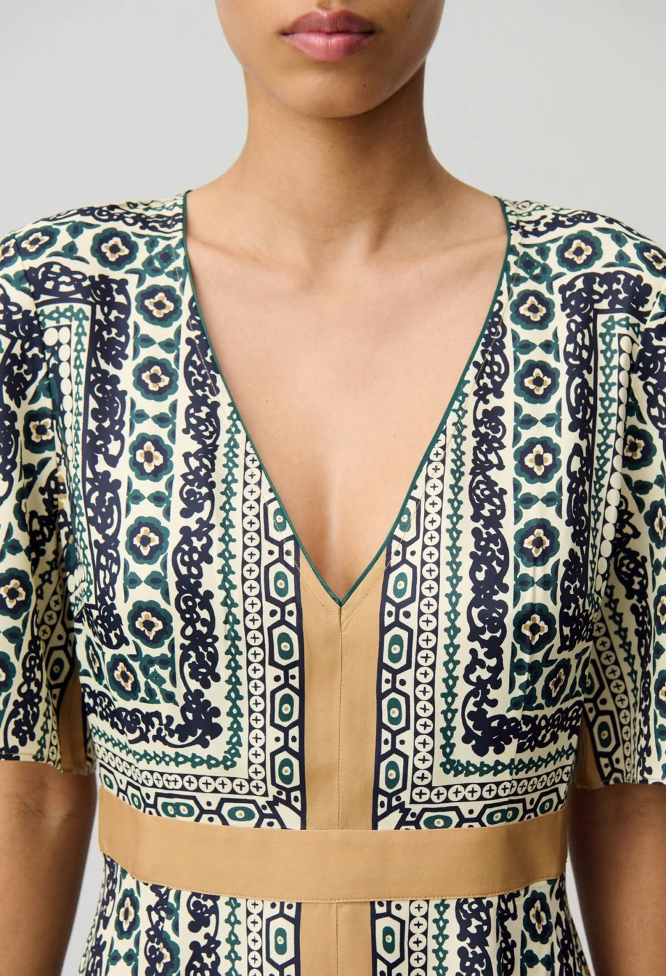 Robe Rombifoulard Print Fonce - Image 3