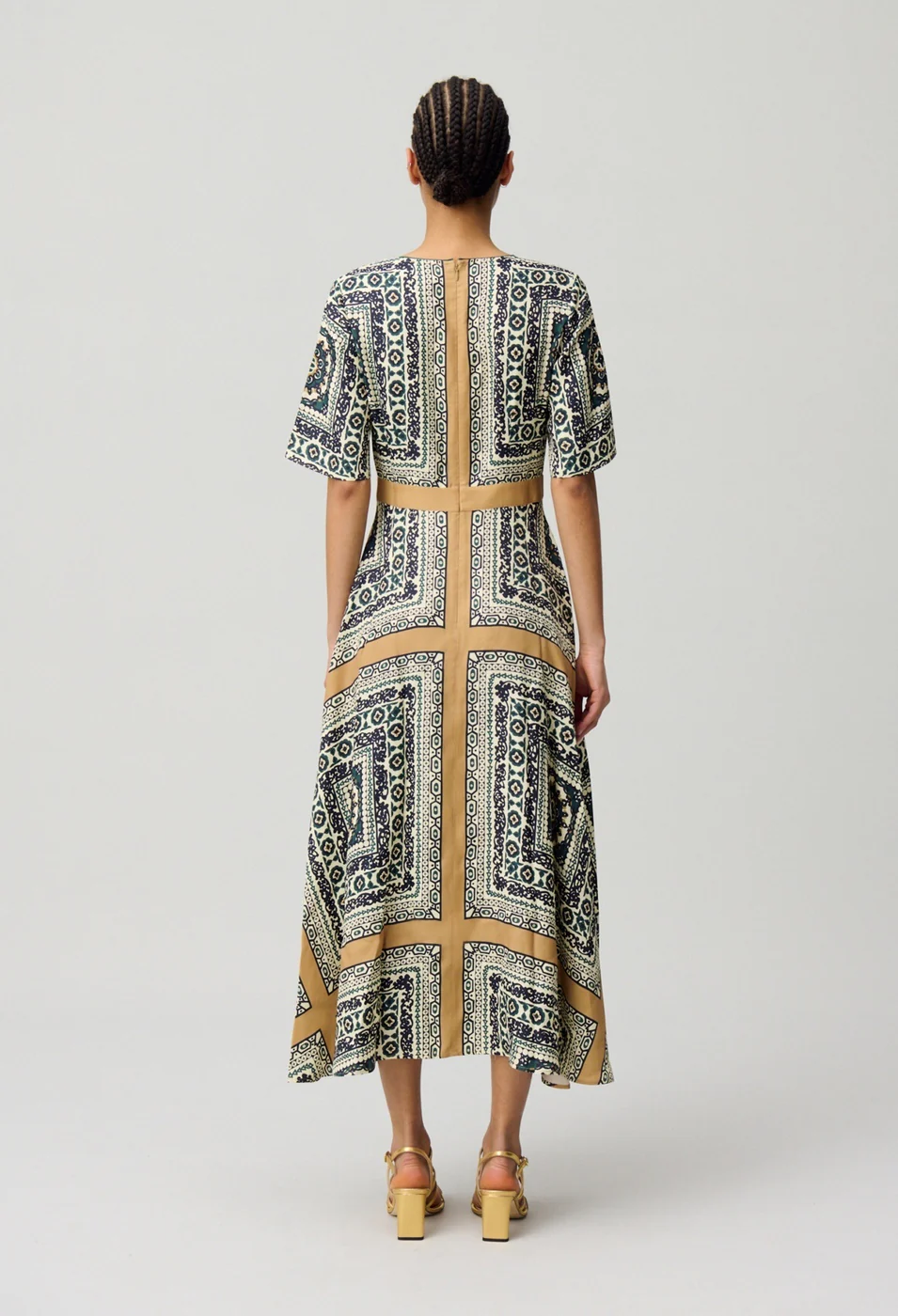 Robe Rombifoulard Print Fonce - Image 5