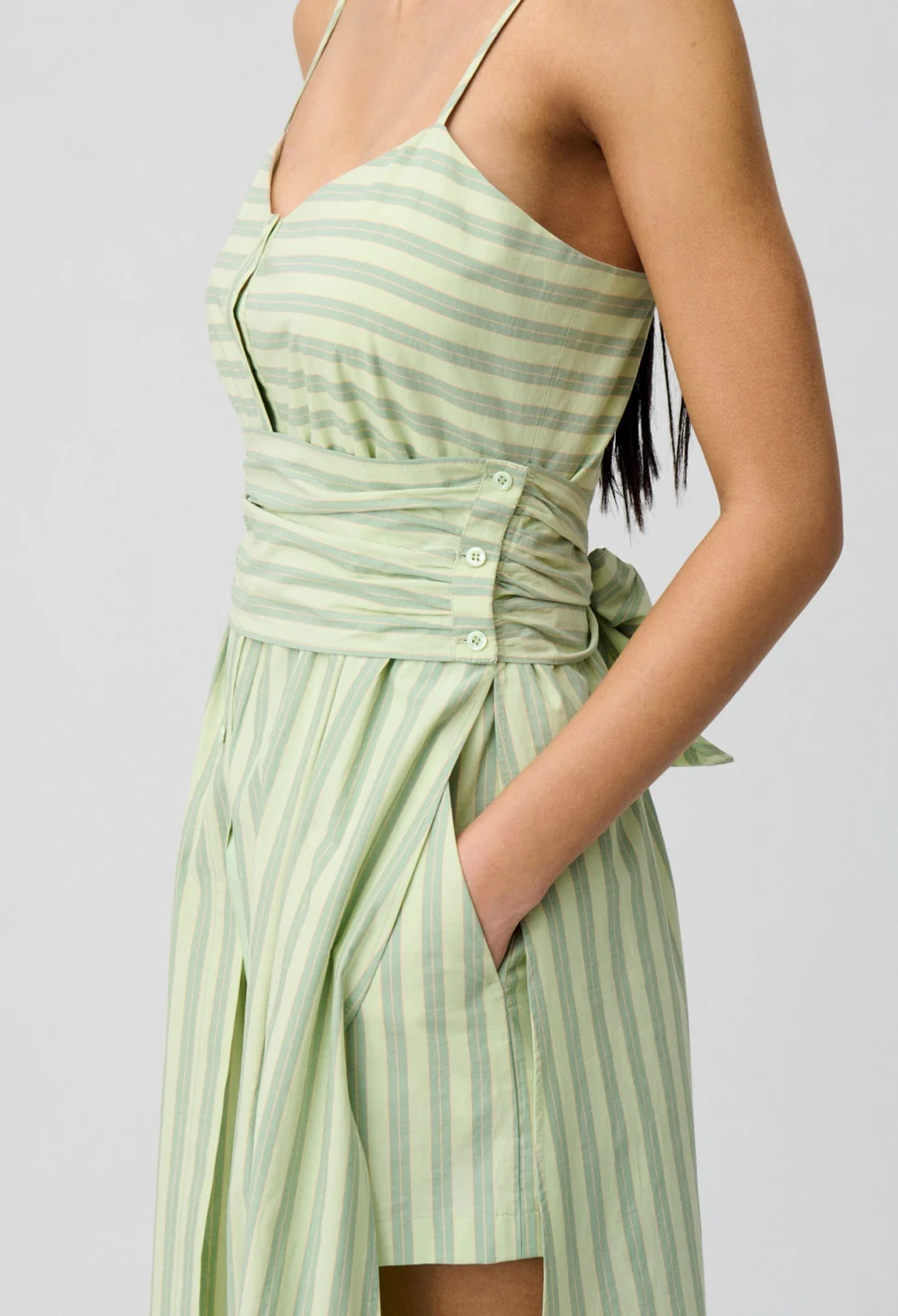 Robe Rounourayuresvertes Bicolore - Image 4