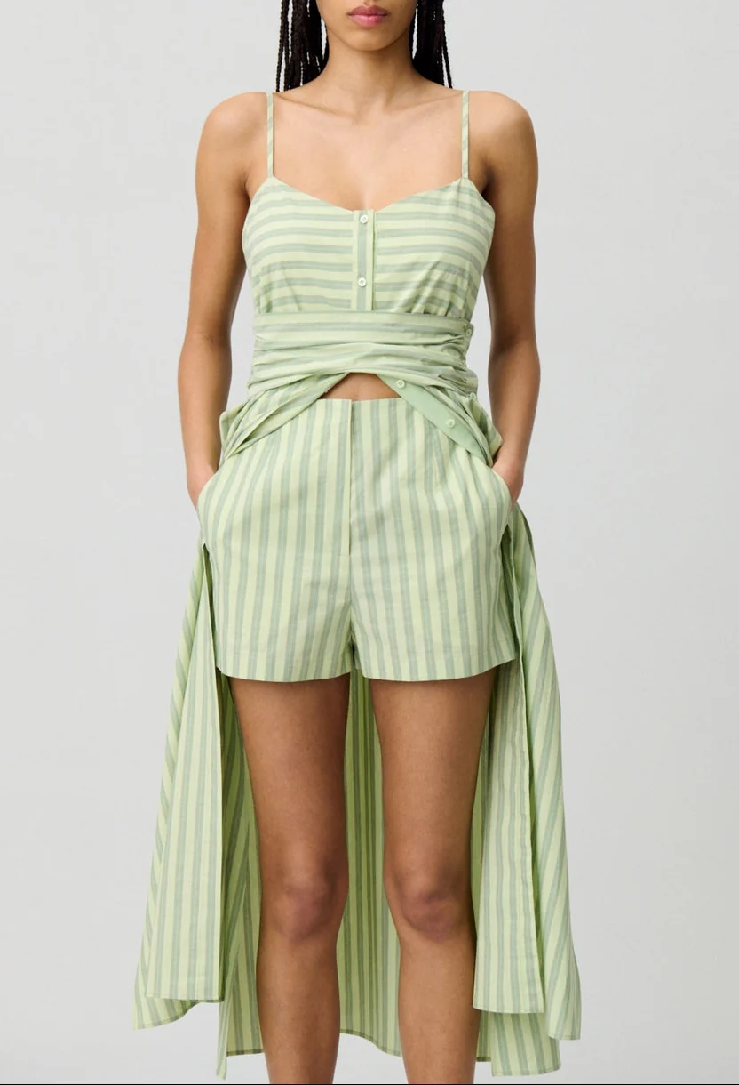 Robe Rounourayuresvertes Bicolore - Image 5