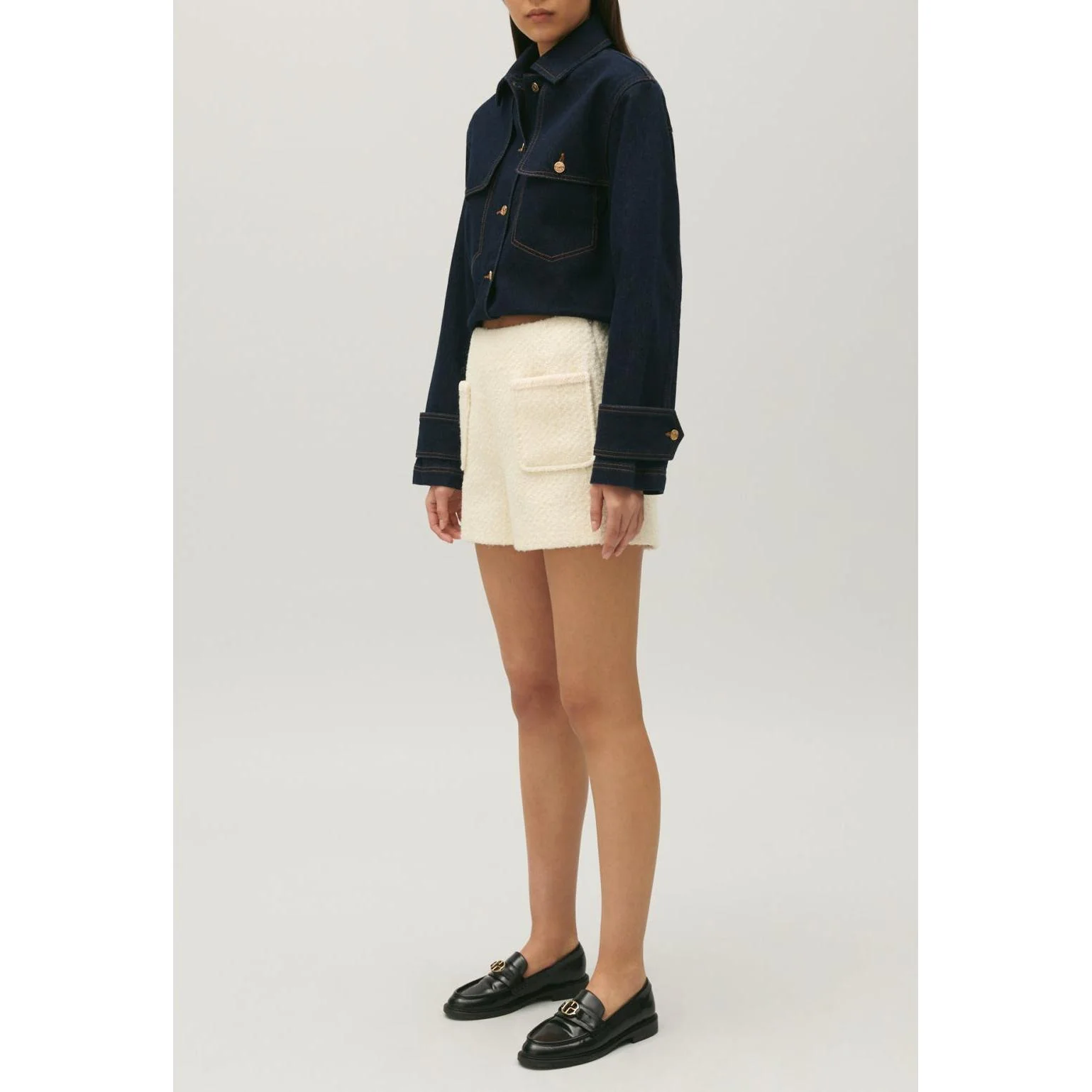 Short En Tweed Ivoire - Image 10