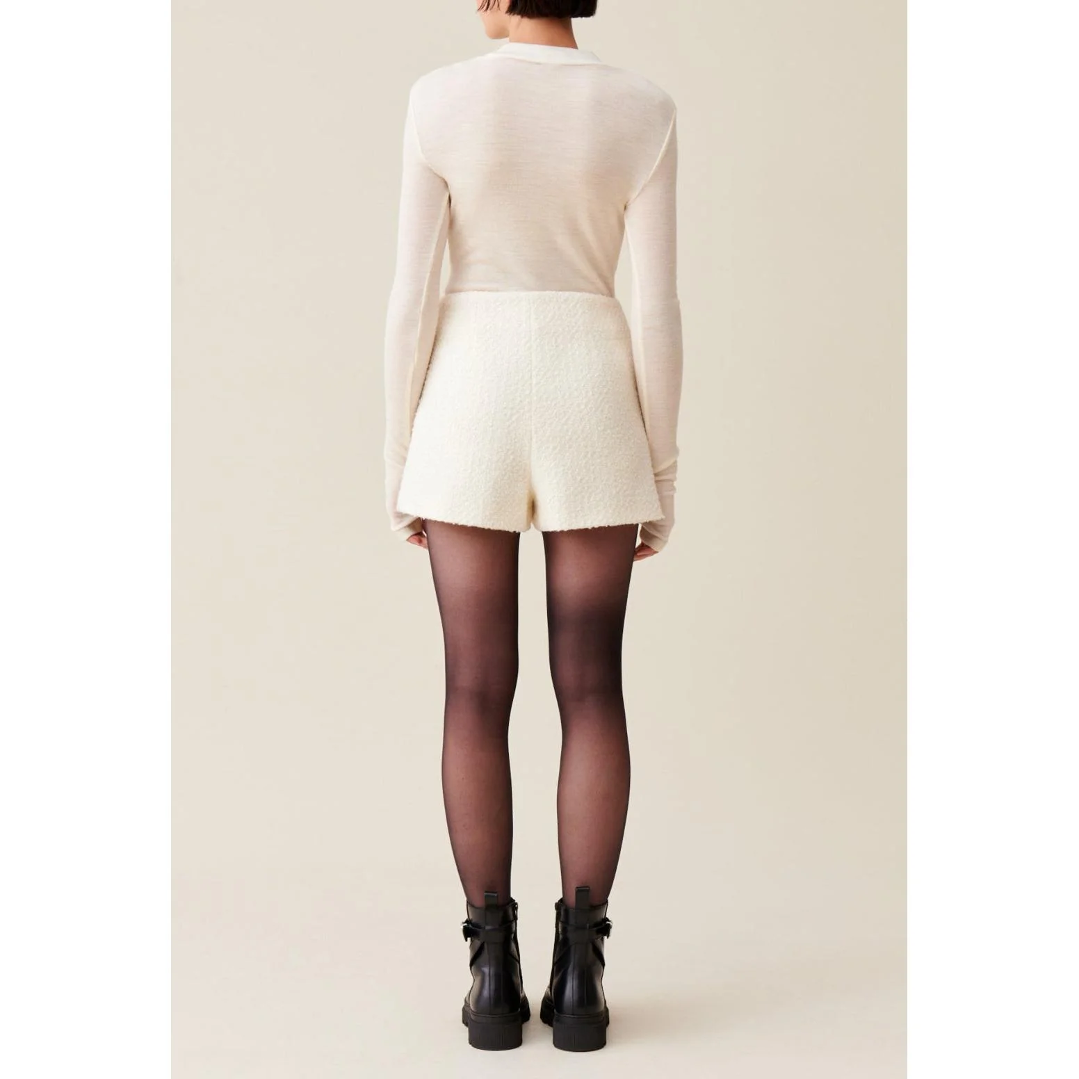 Short En Tweed Ivoire - Image 6