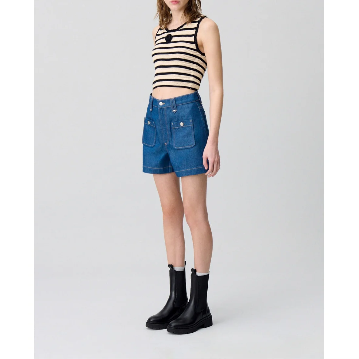 Short Elsie Denim Brut - Image 2