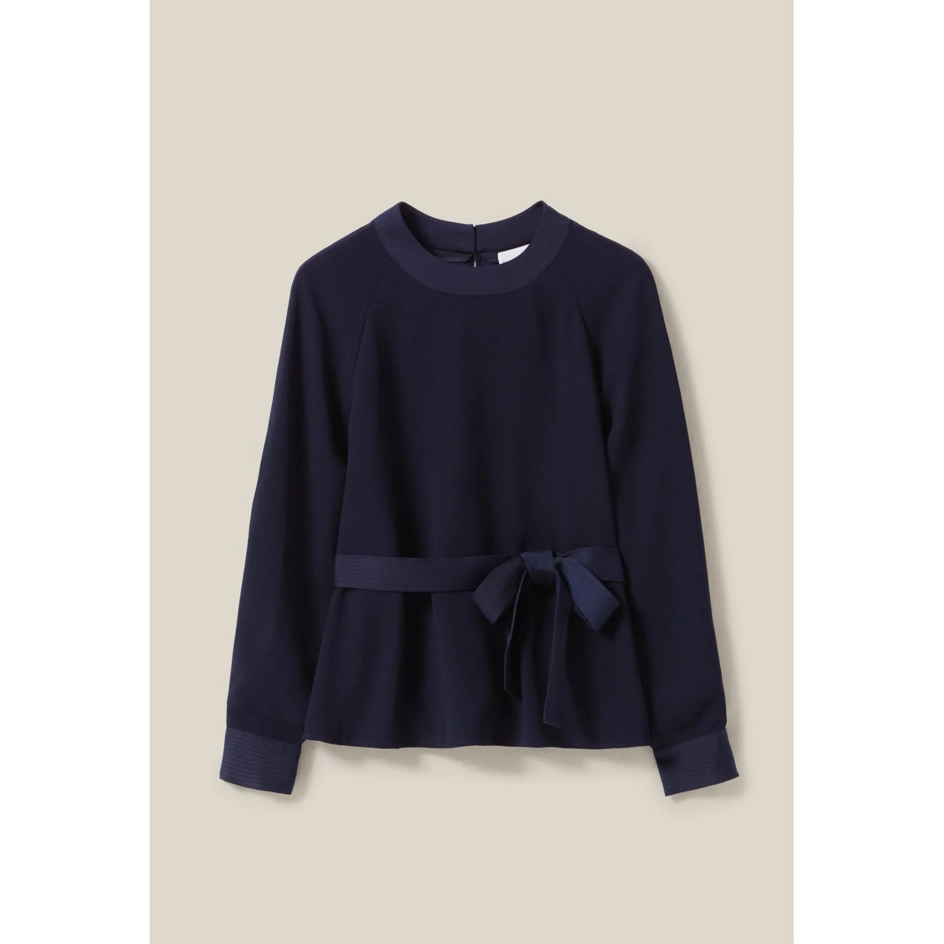 Blouse Fluide Ceinturée Marine - Image 4