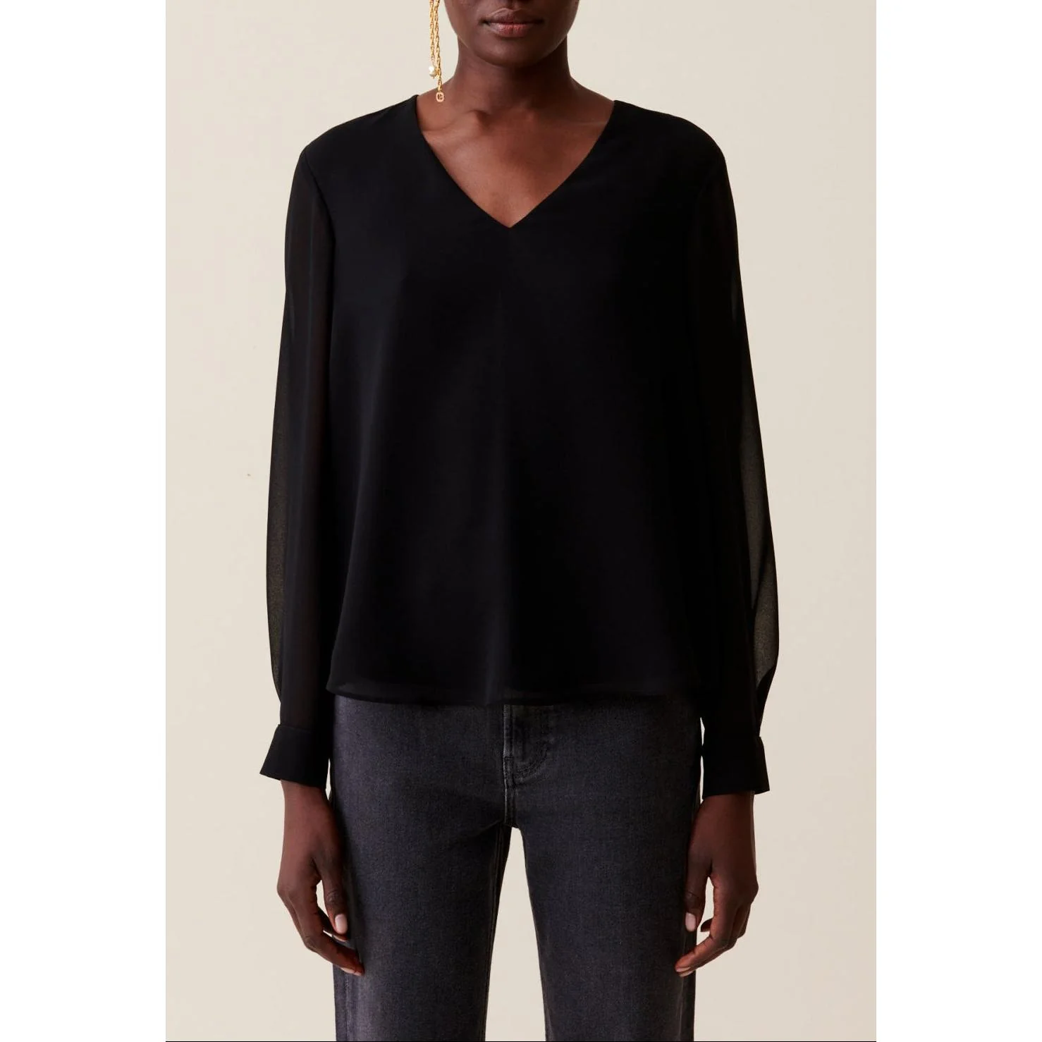 Blouse Fluide Transparente - Image 3