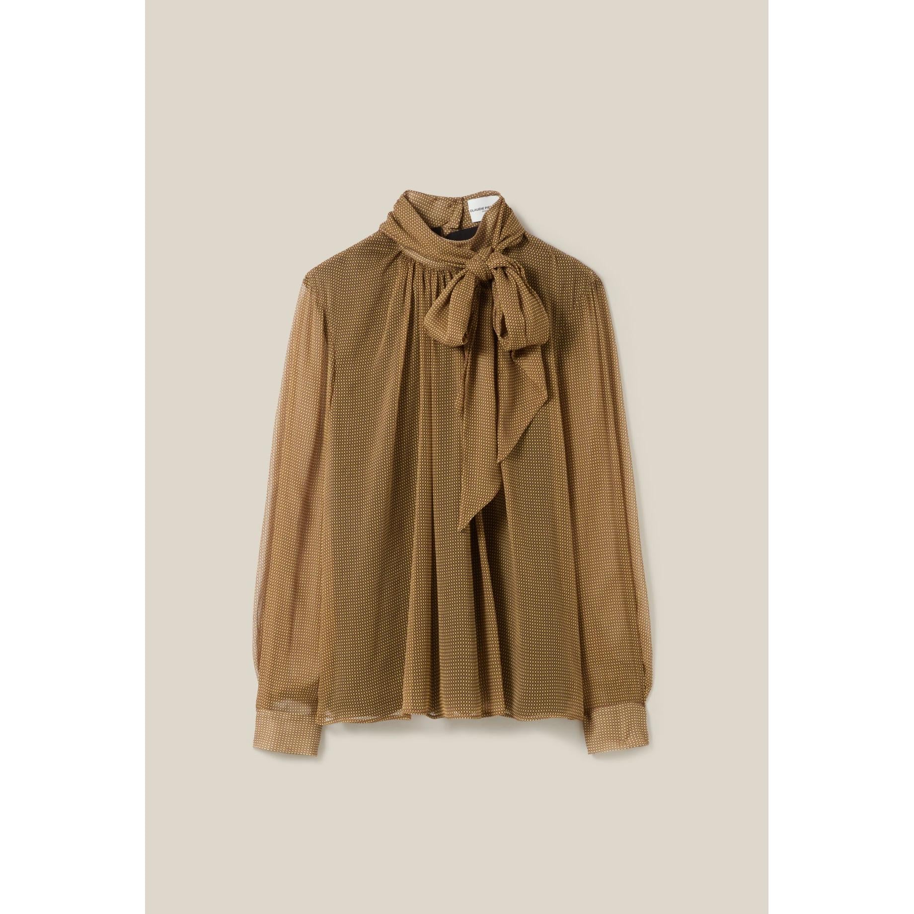 Blouse Lavallière Carreaux Fluide - Image 2