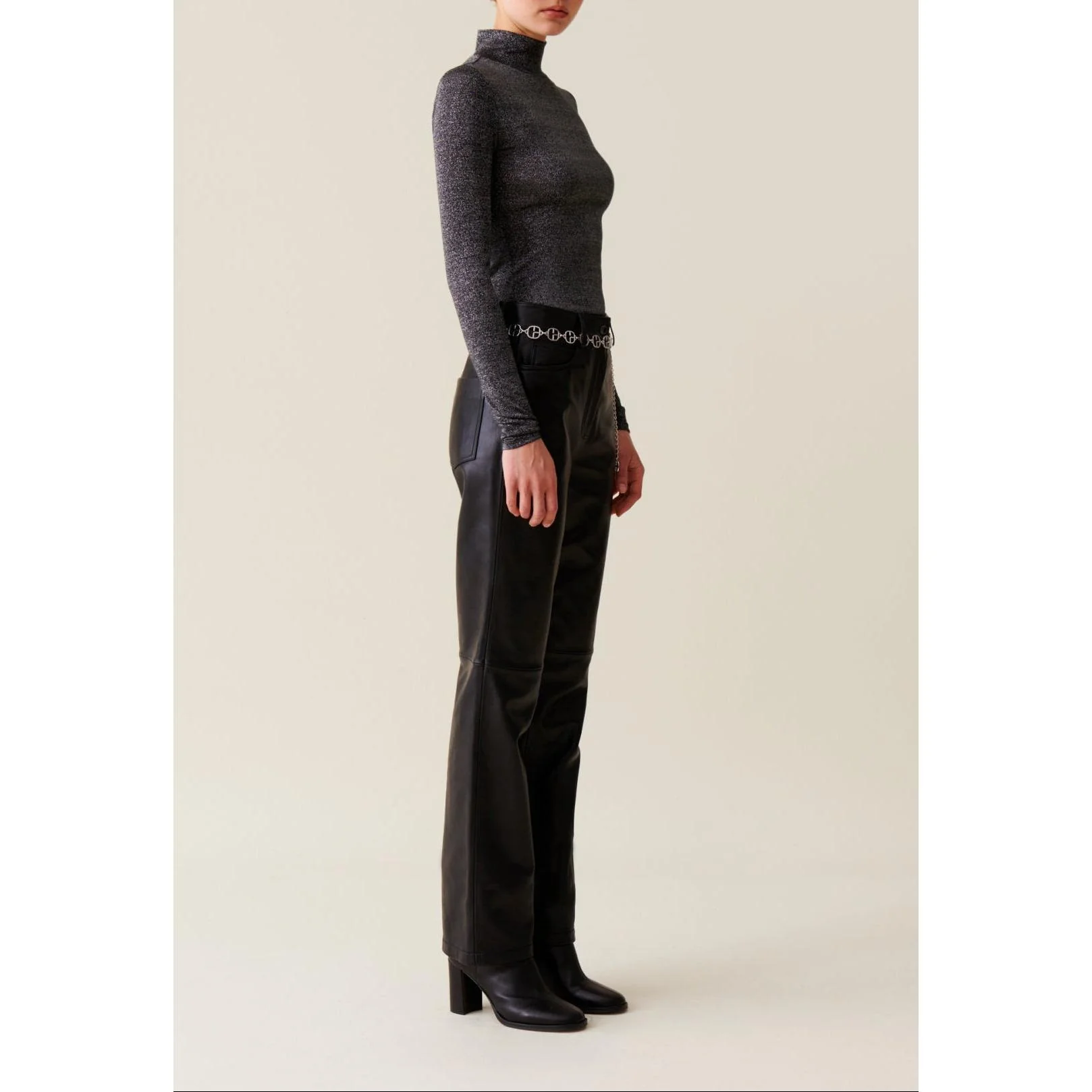 Sous-Pull Jersey Brillant Col Haut - Image 2