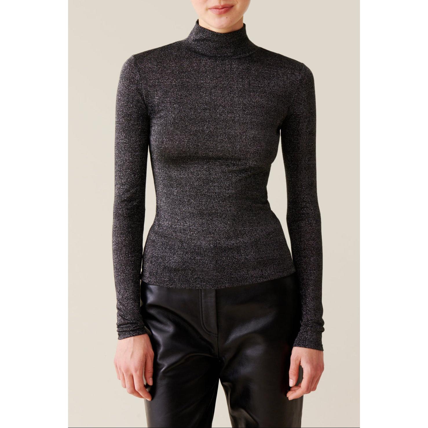 Sous-Pull Jersey Brillant Col Haut - Image 3
