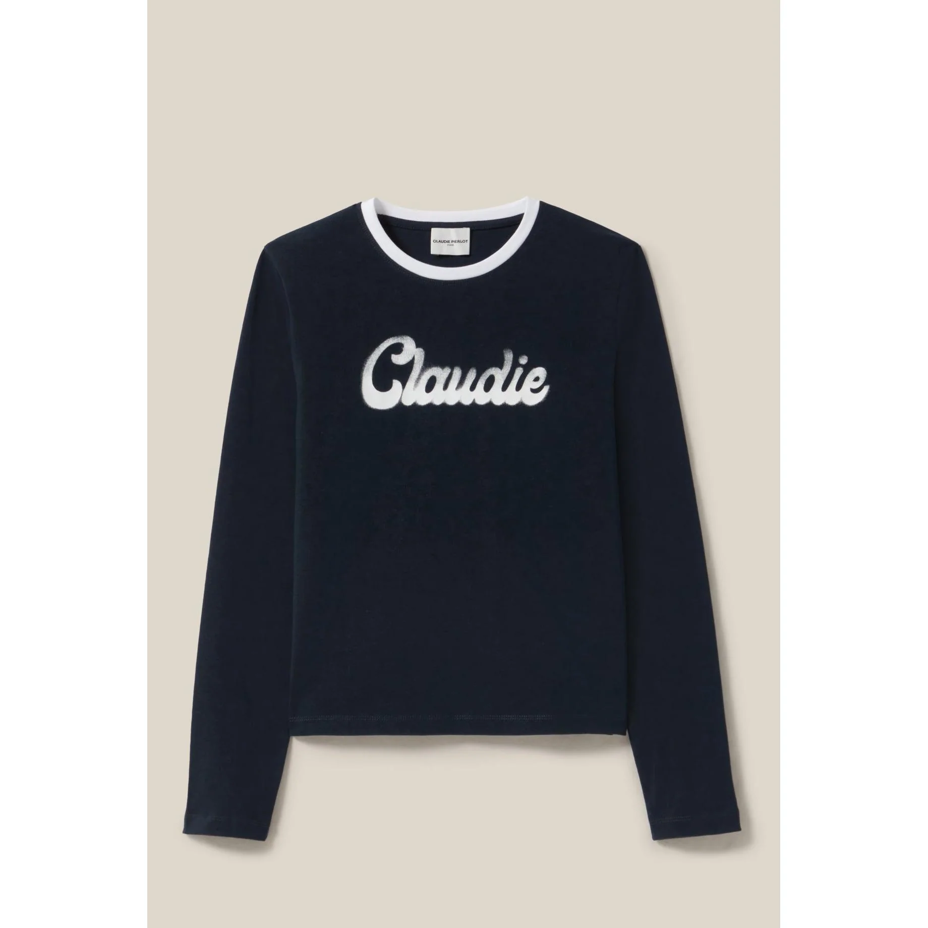 T-Shirt Coton Manches Longues Noir - Image 7