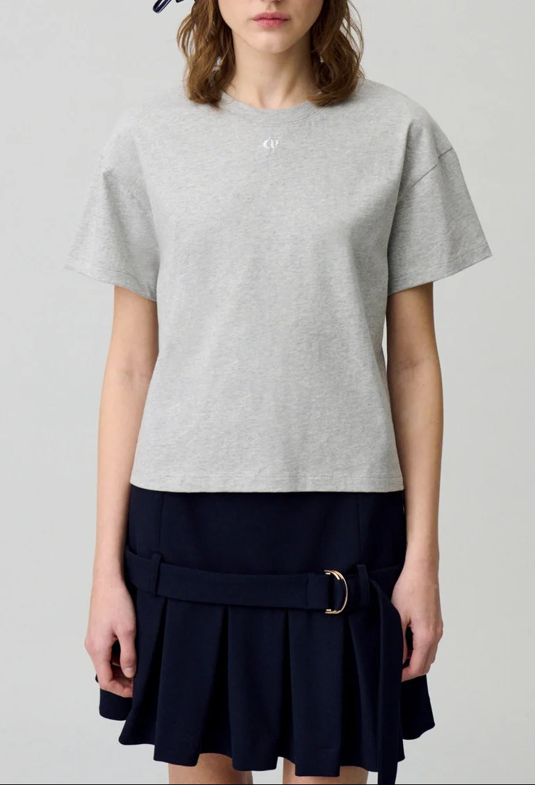 T-Shirt Theresebis Gris Clair Chine - Image 4