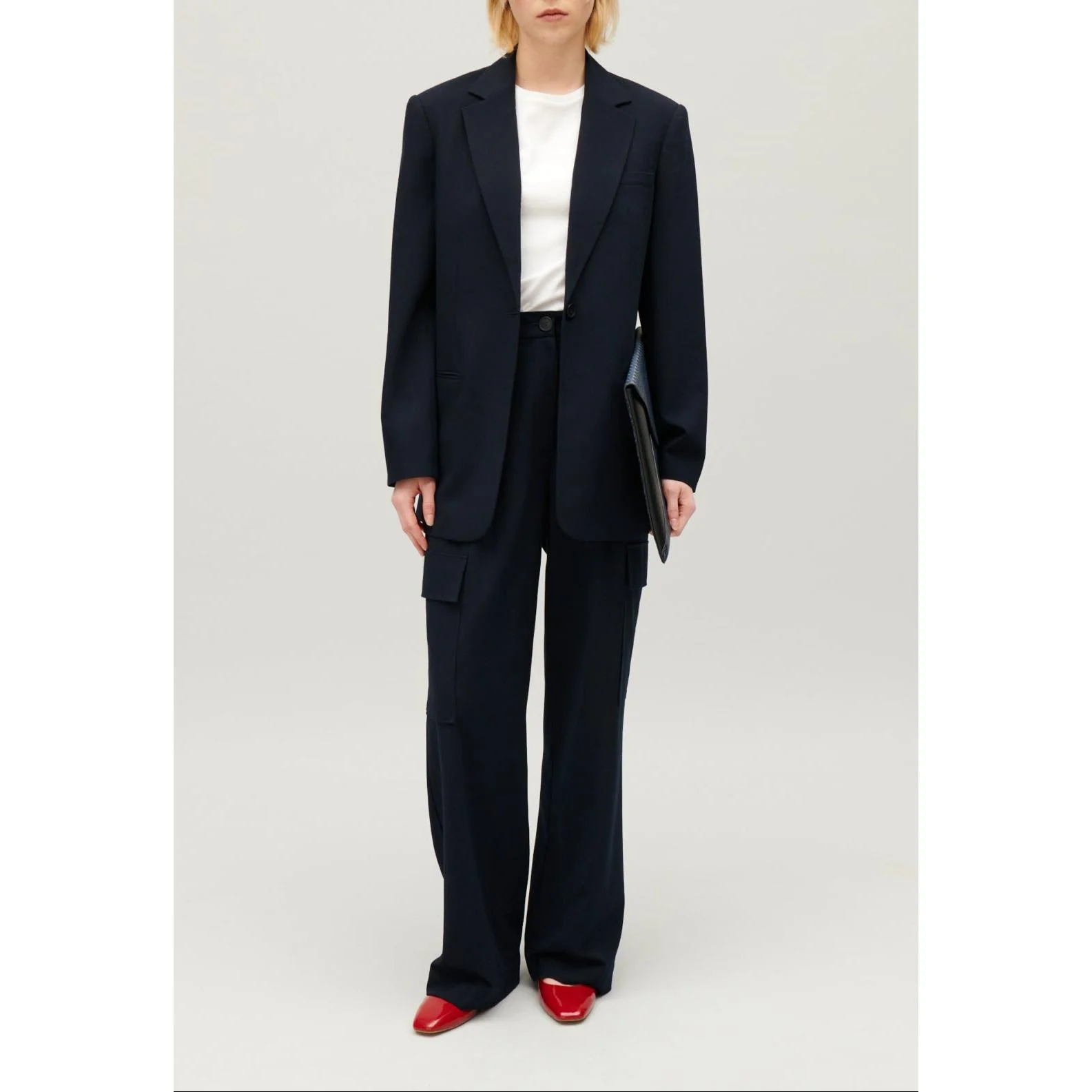 Veste Tailleur Oversize Marine - Image 6