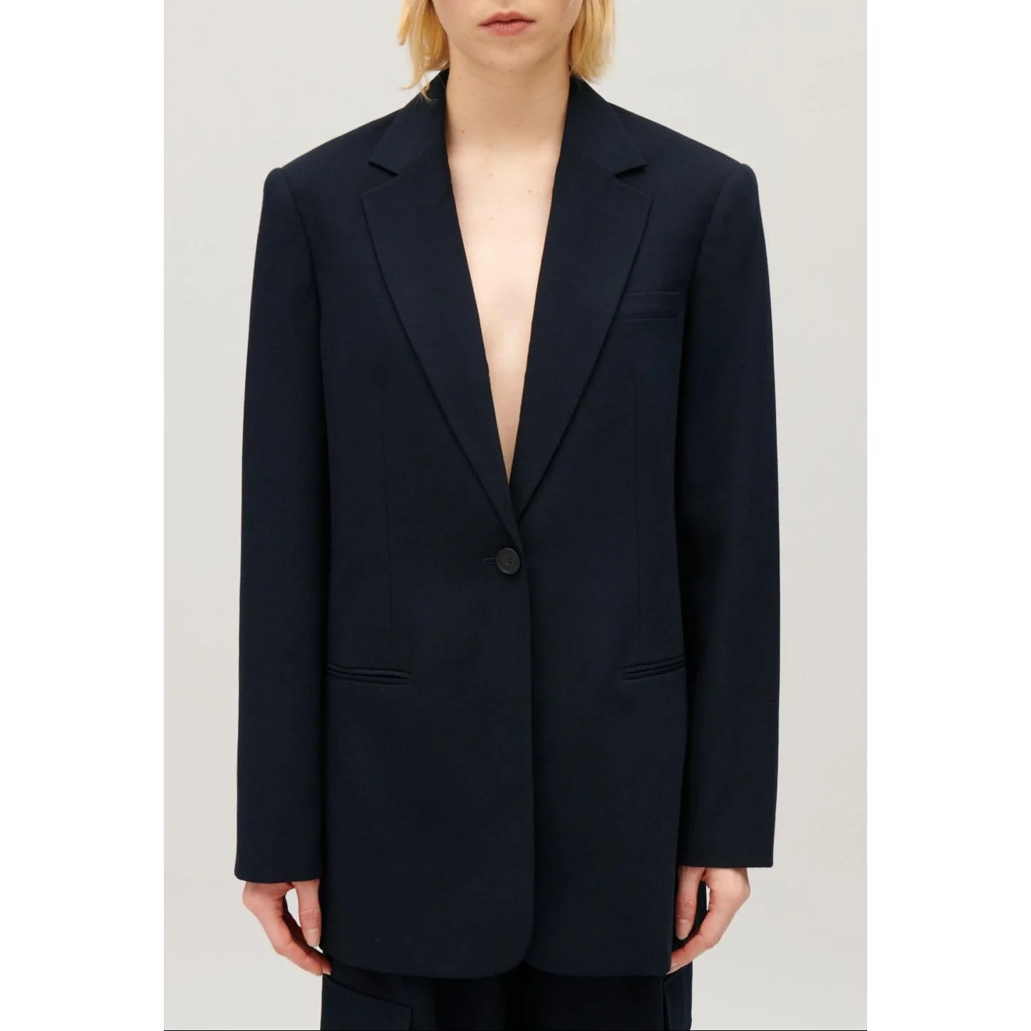 Veste Tailleur Oversize Marine - Image 7