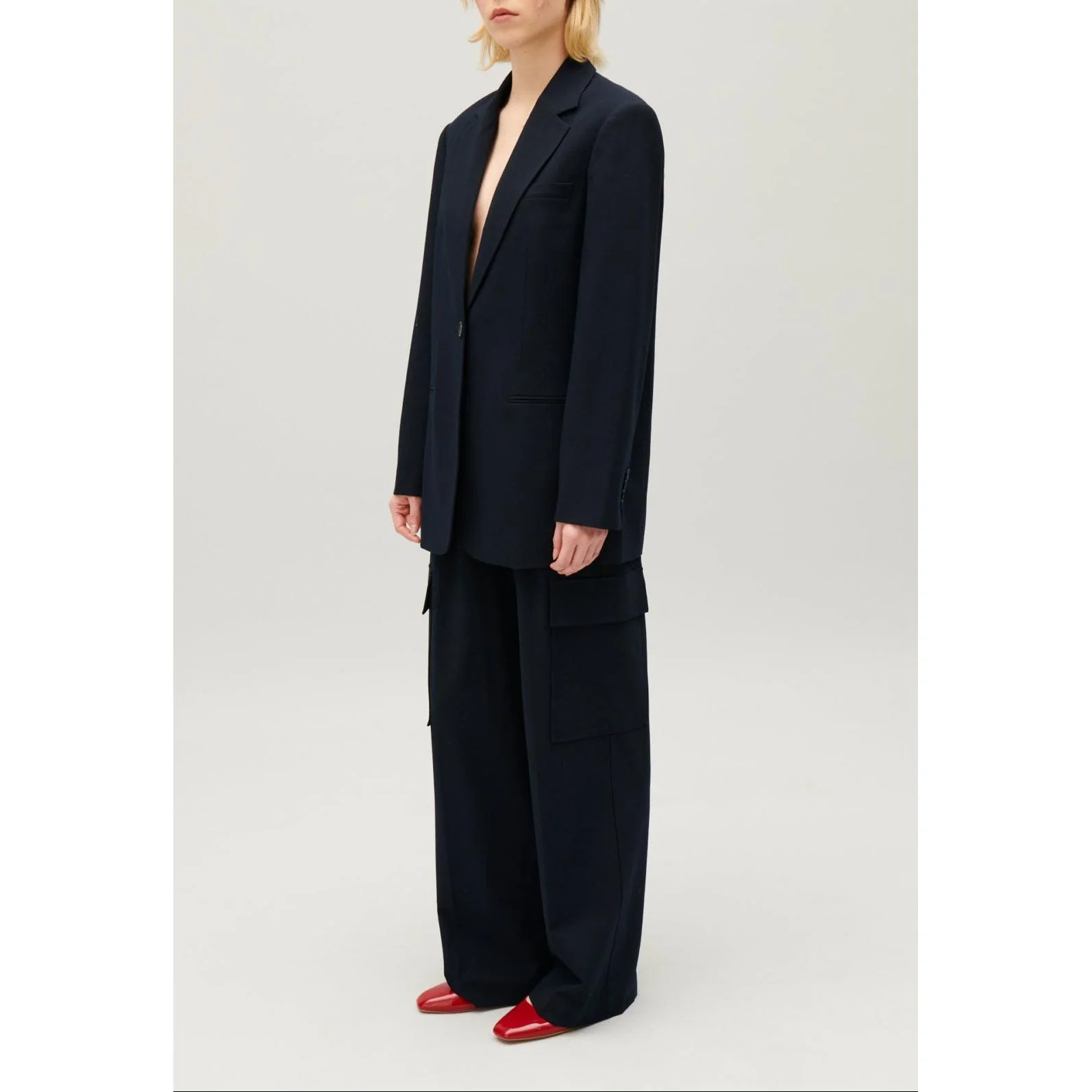 Veste Tailleur Oversize Marine - Image 8