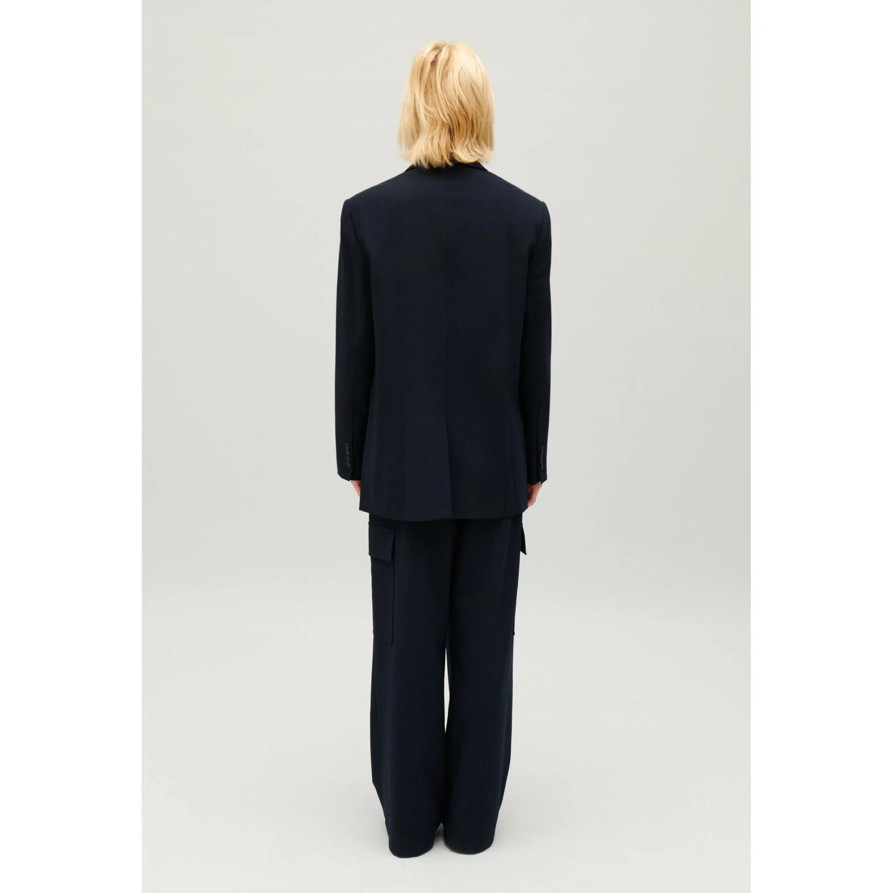 Veste Tailleur Oversize Marine - Image 9