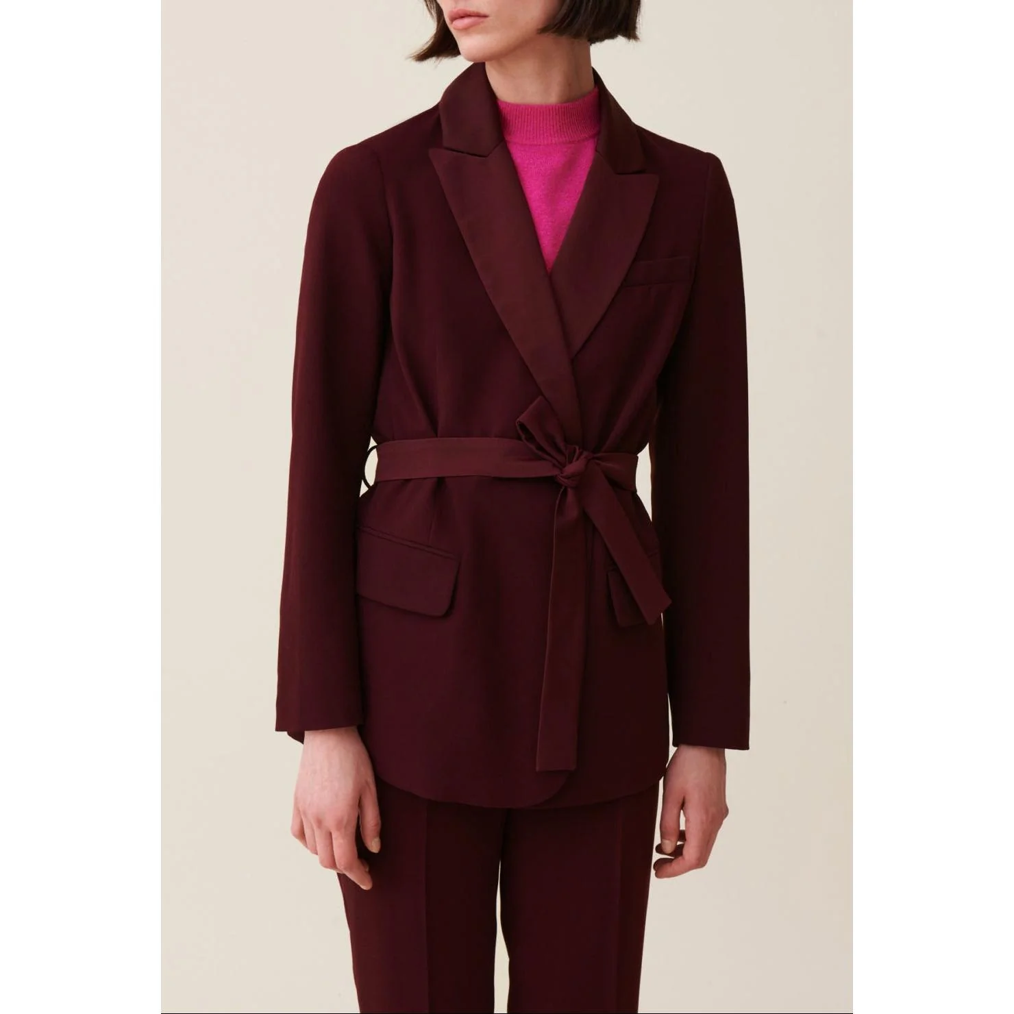 Veste Tailleur Boutonnée Ceinturée - Image 4