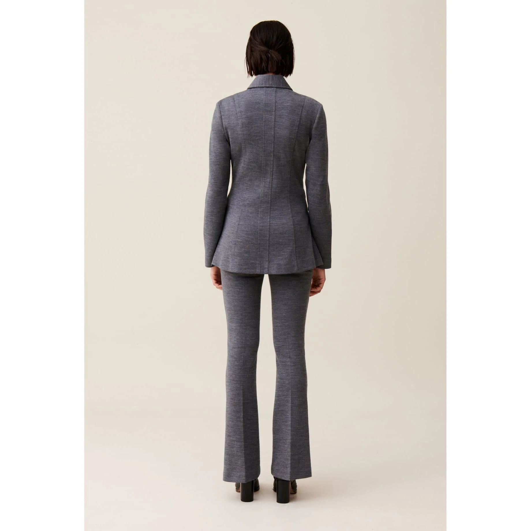Veste Cintrée Zippée Grise - Image 4